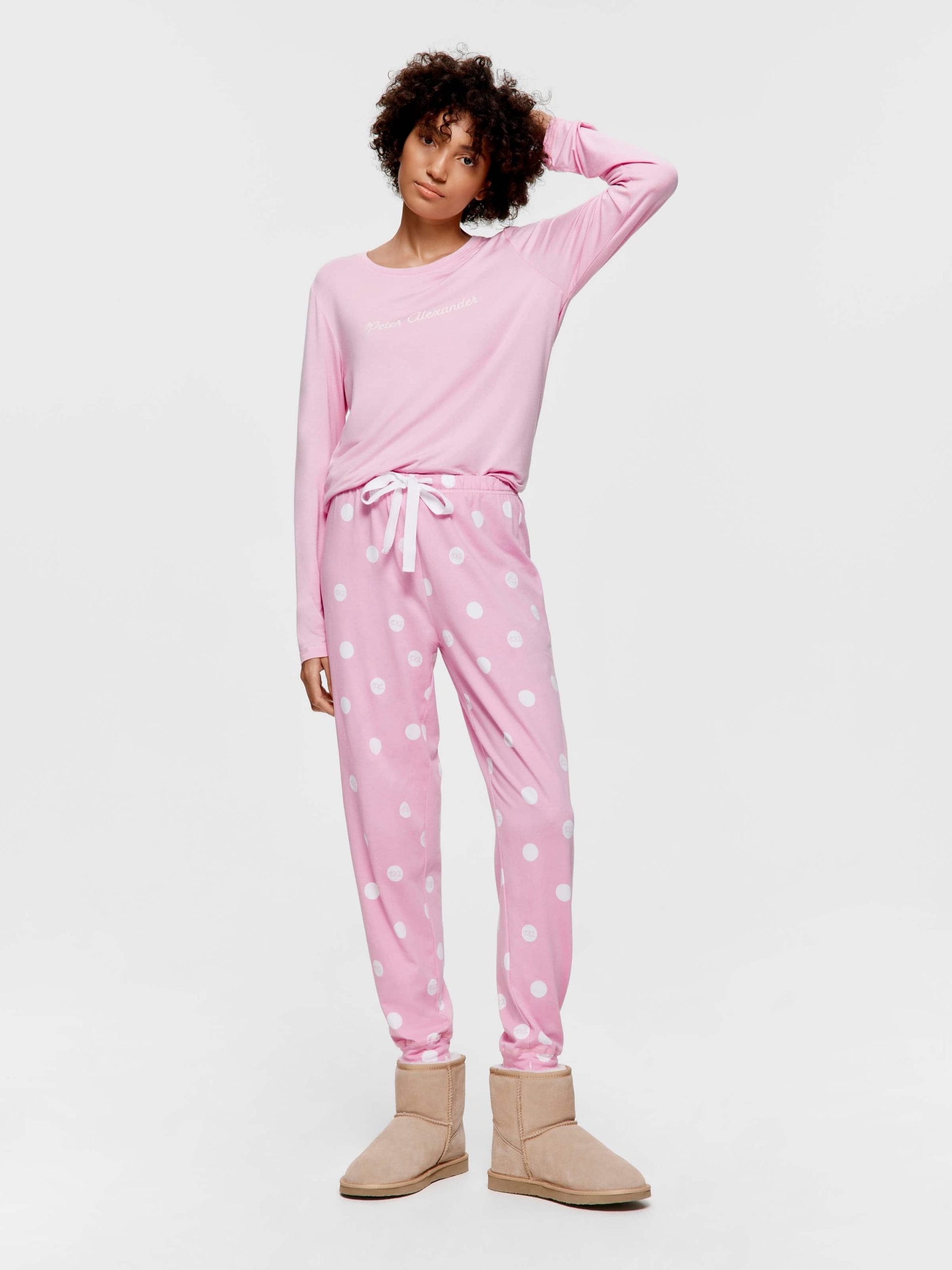 Pink Spotted Easy Pj Pant pink