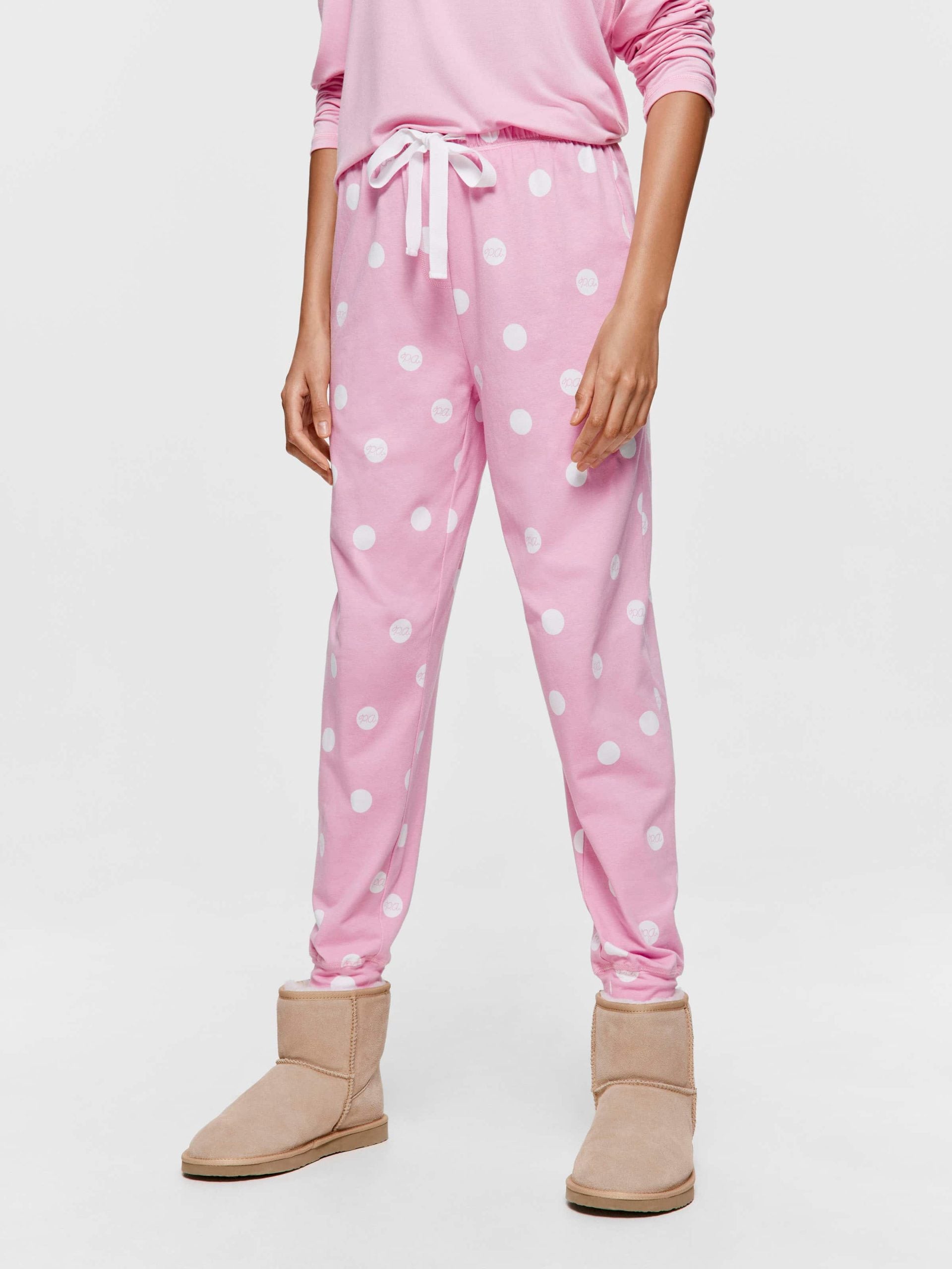 Pink Spotted Easy Pj Pant pink