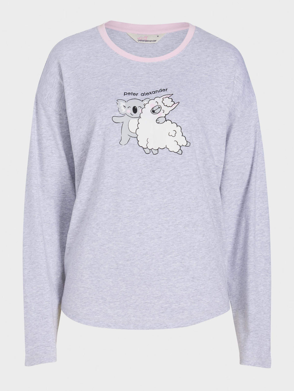 Koala & Llama Long Sleeve Top greymarle