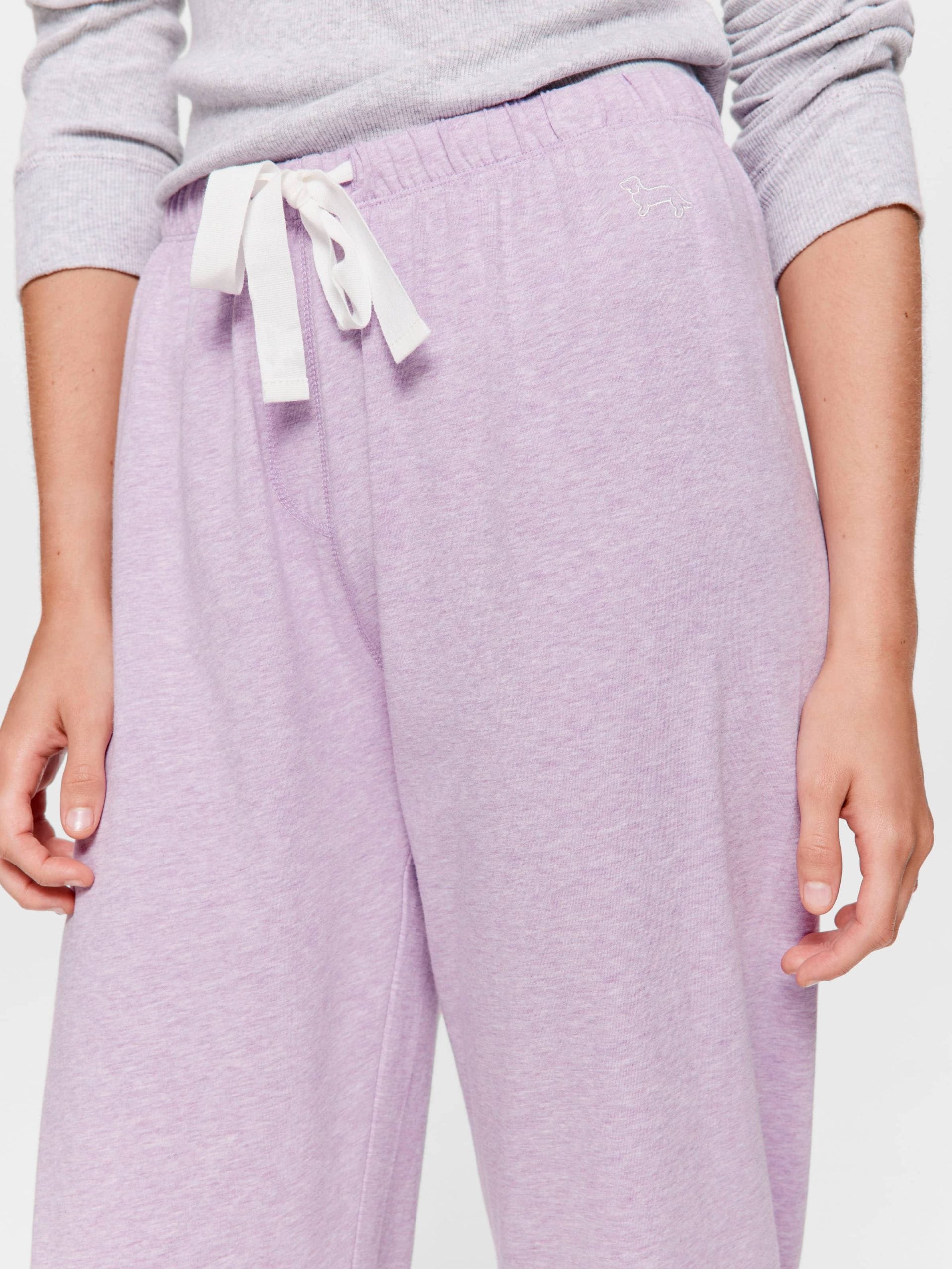 Purple Marle Straight Leg Pj Pant purple