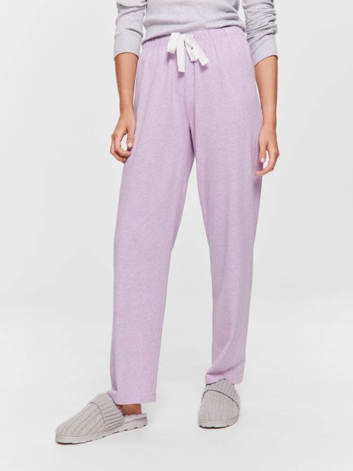 Purple Marle Straight Leg Pj Pant purple