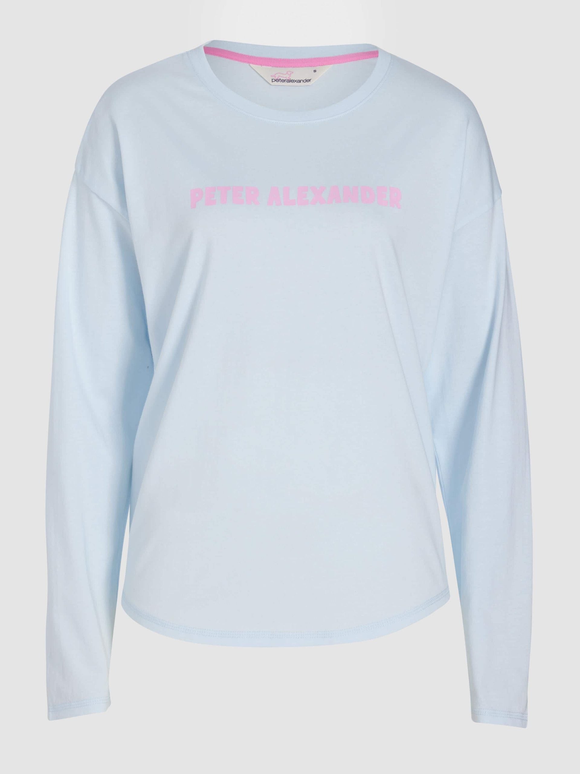 Blue Branded Long Sleeve Top lightblue