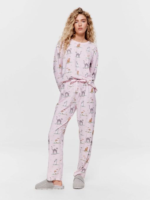 Cats Straight Leg Pj Pant multi