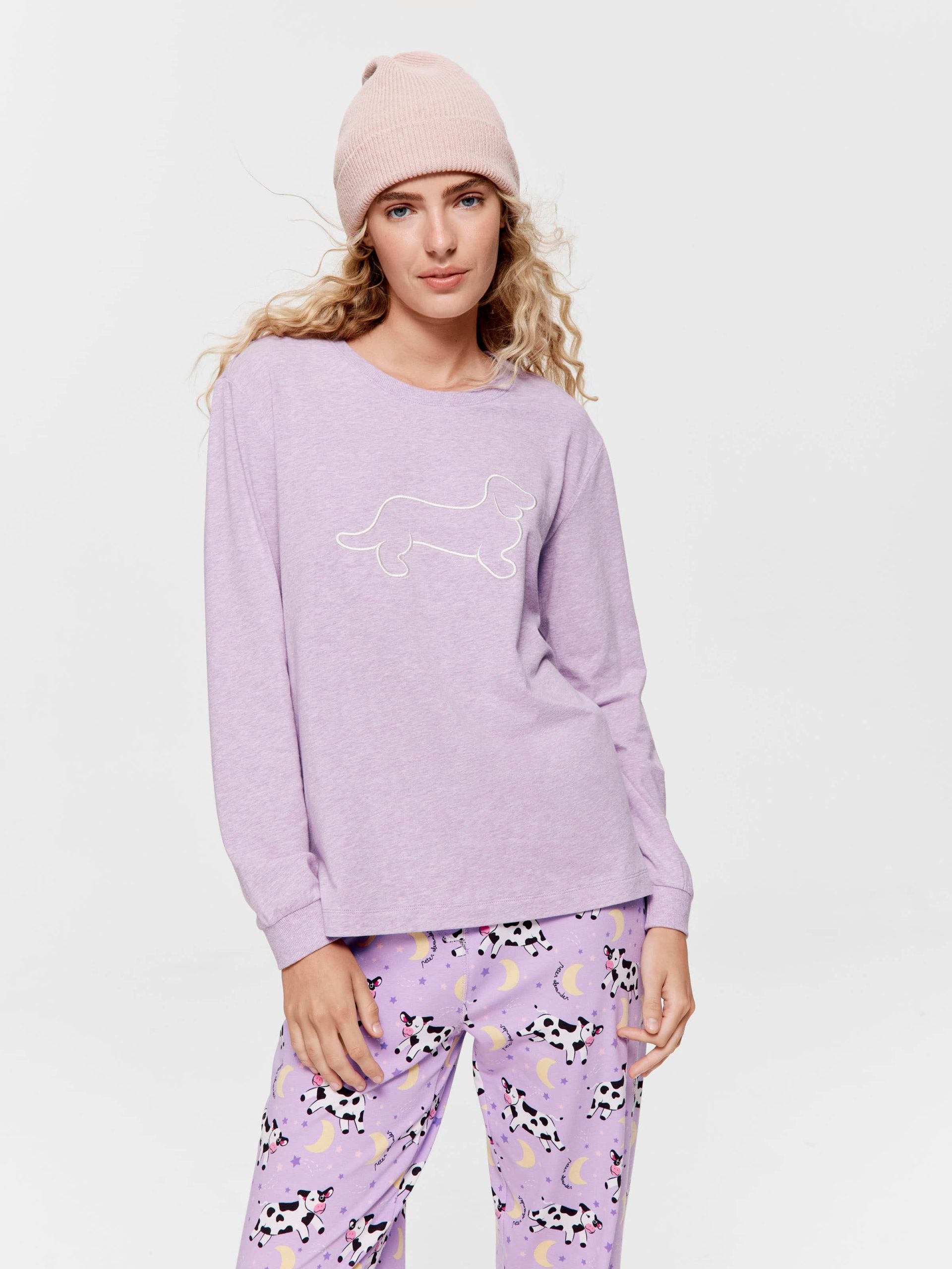 Purple Marle Penny Logo Sweater purple