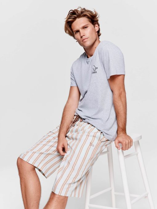 Mint Stripe Sleep Short multi
