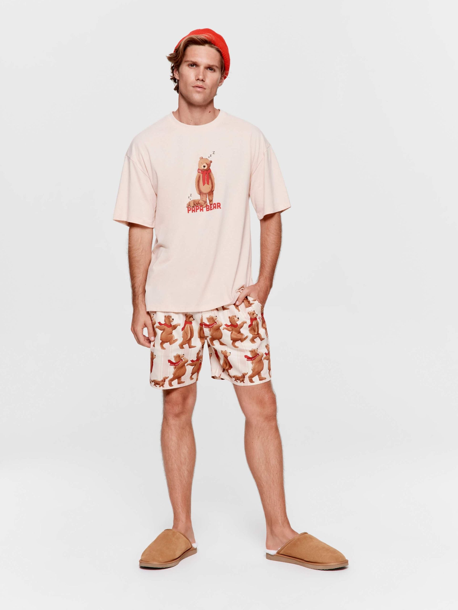 Family Papa Bear Tee oatmeal