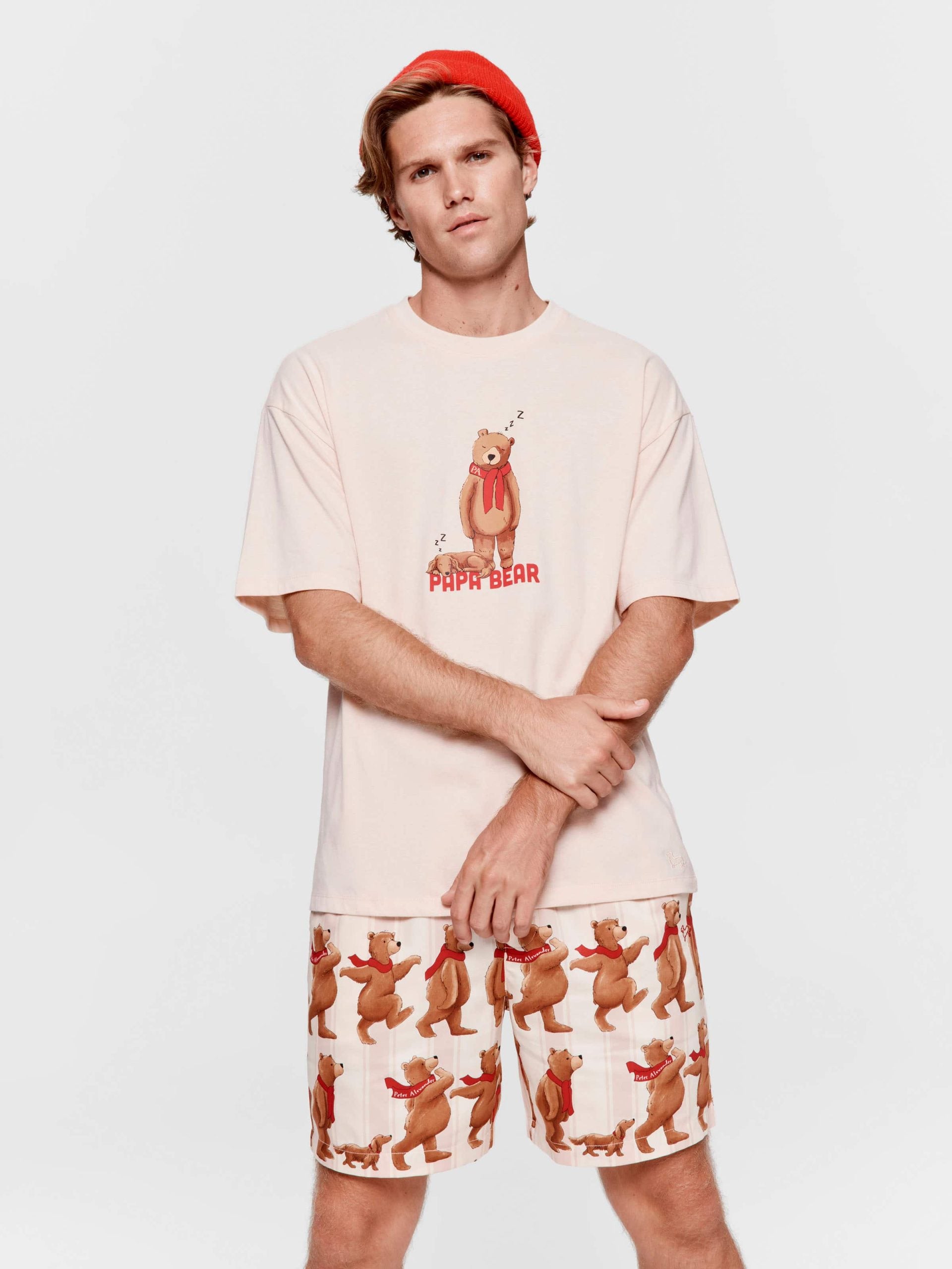 Family Papa Bear Tee oatmeal