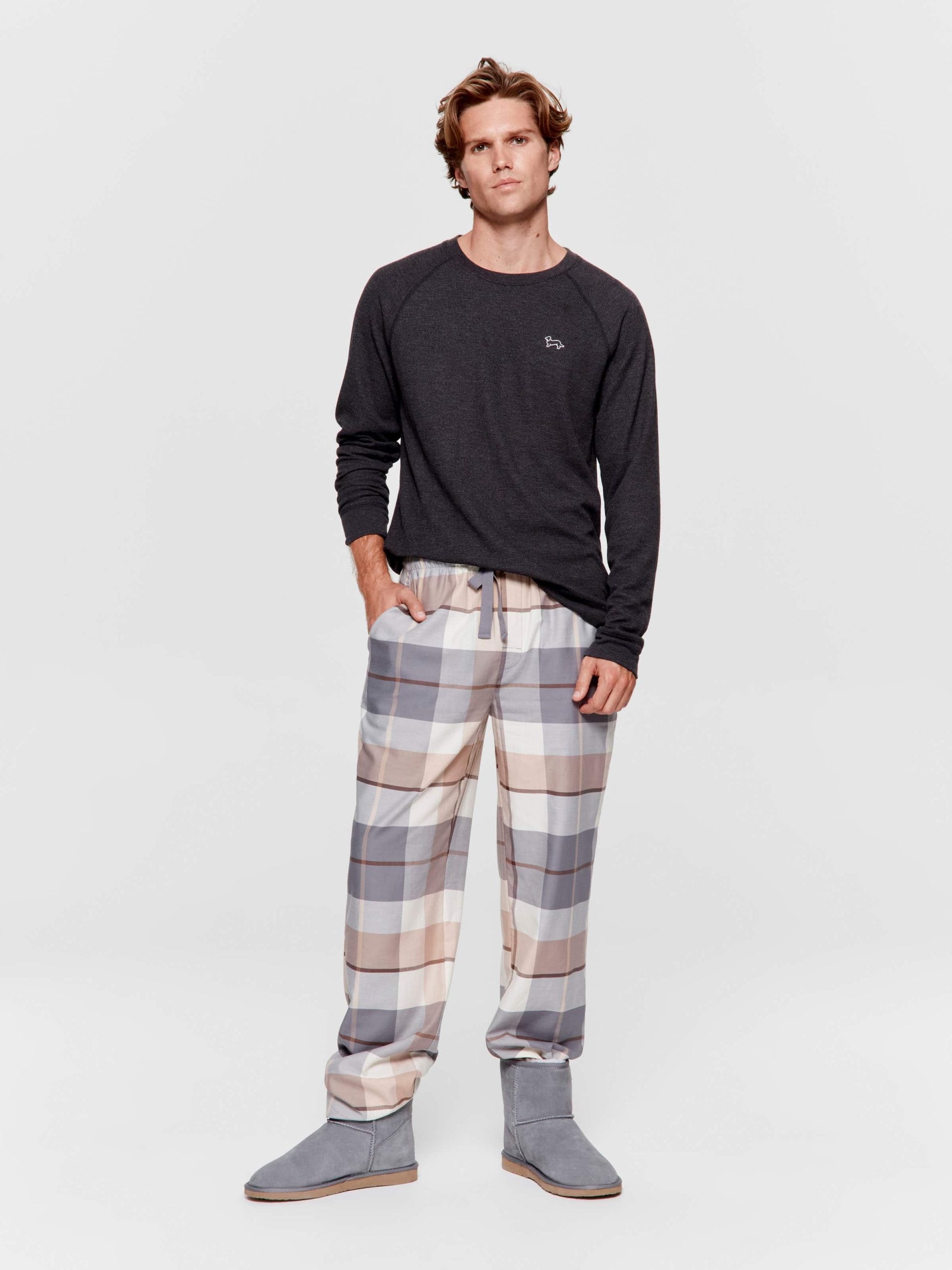 Grey Check Classic Pj Pant multi