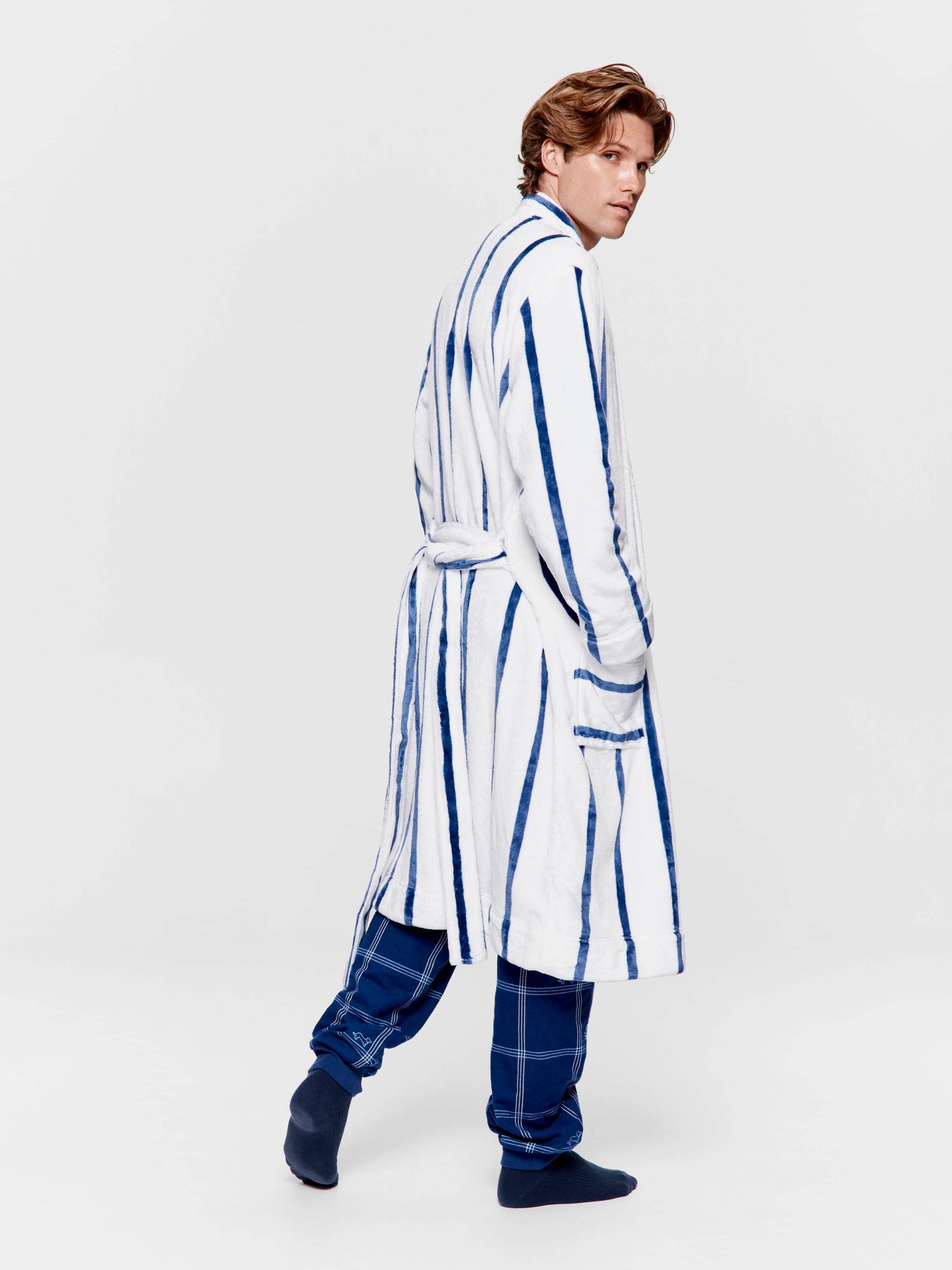 Navy Stripe Gown multi
