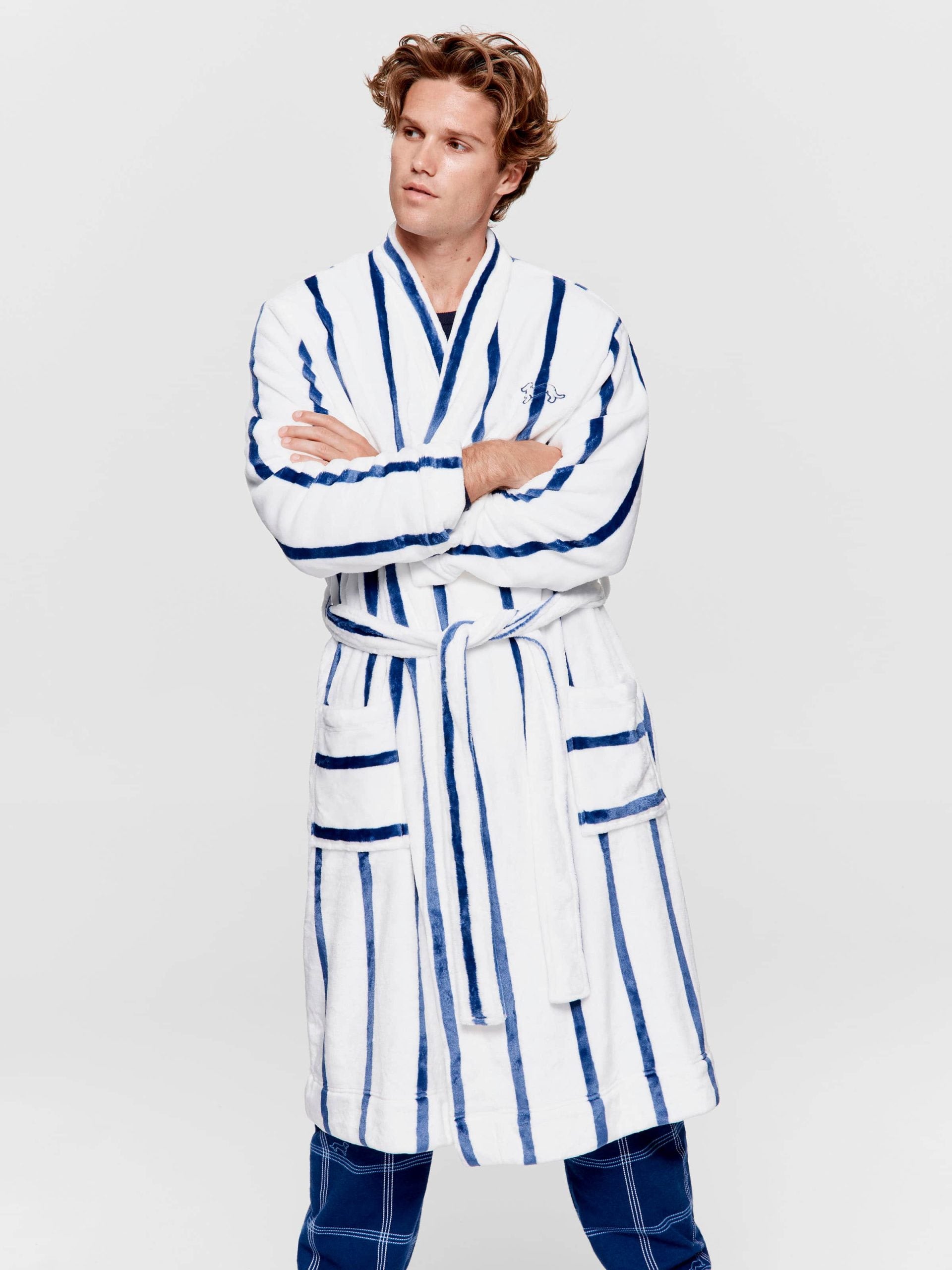Navy Stripe Gown multi