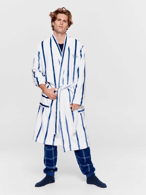 Navy Stripe Gown multi