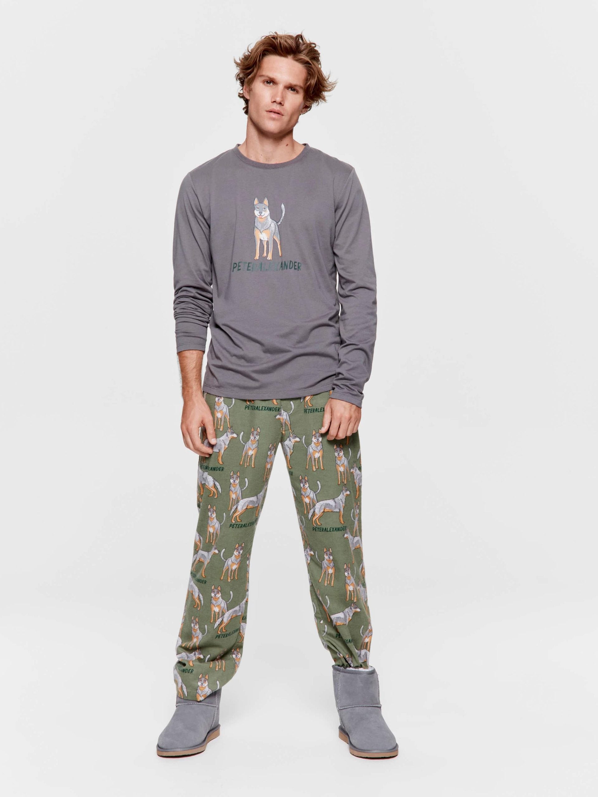 Blue Heeler Long Sleeve Top grey
