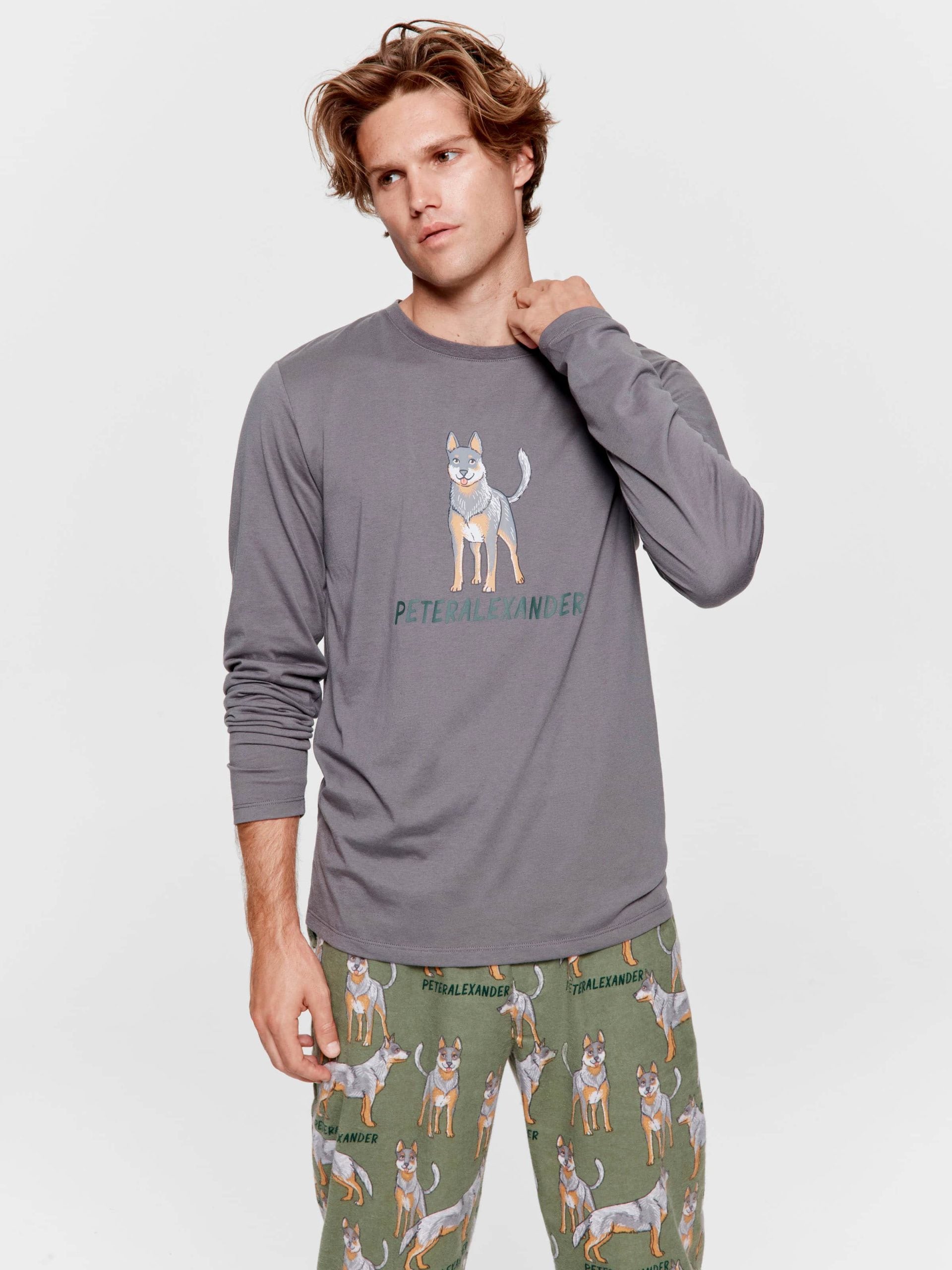 Blue Heeler Long Sleeve Top grey