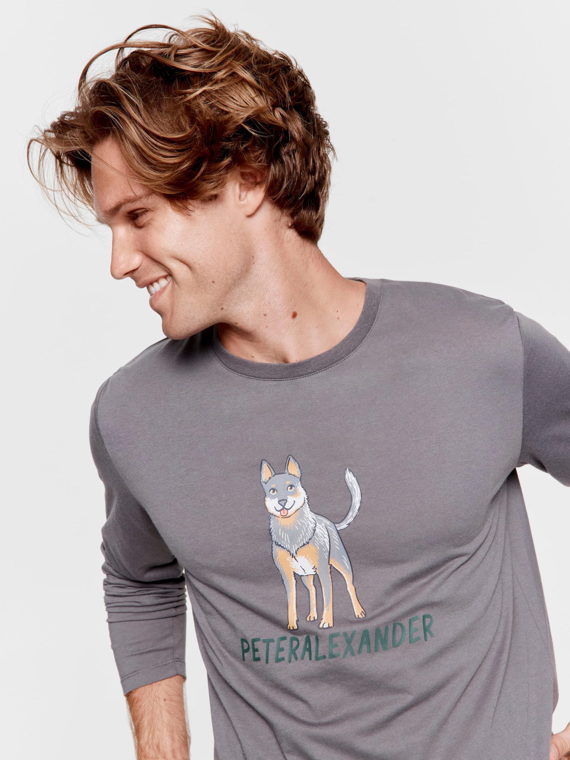 Blue Heeler Long Sleeve Top grey