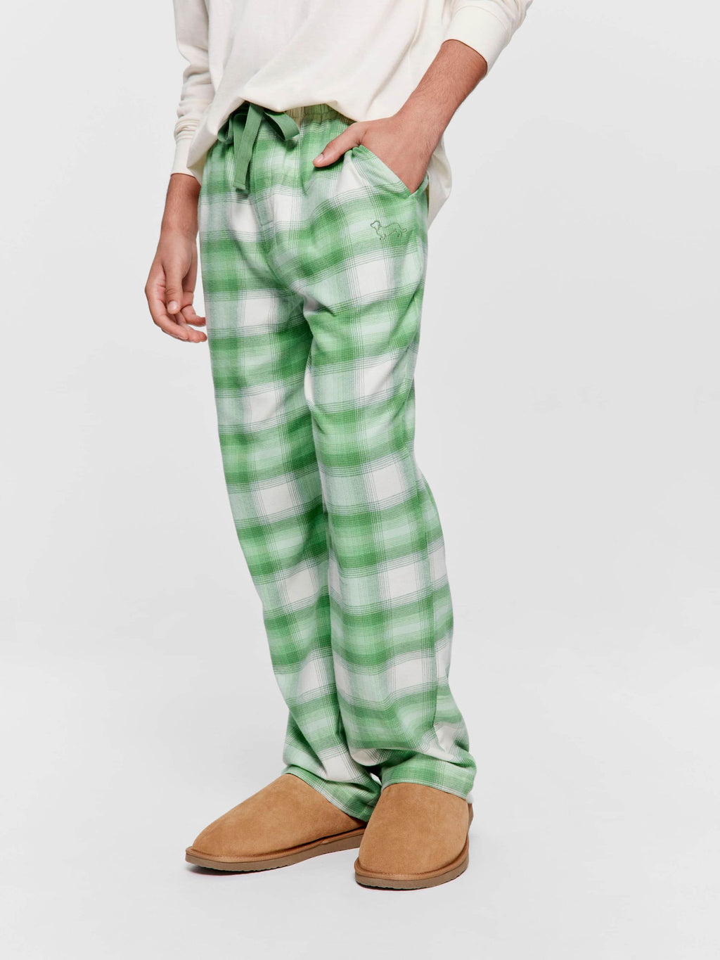 Green Check Flannelette Classic Pj Pant green