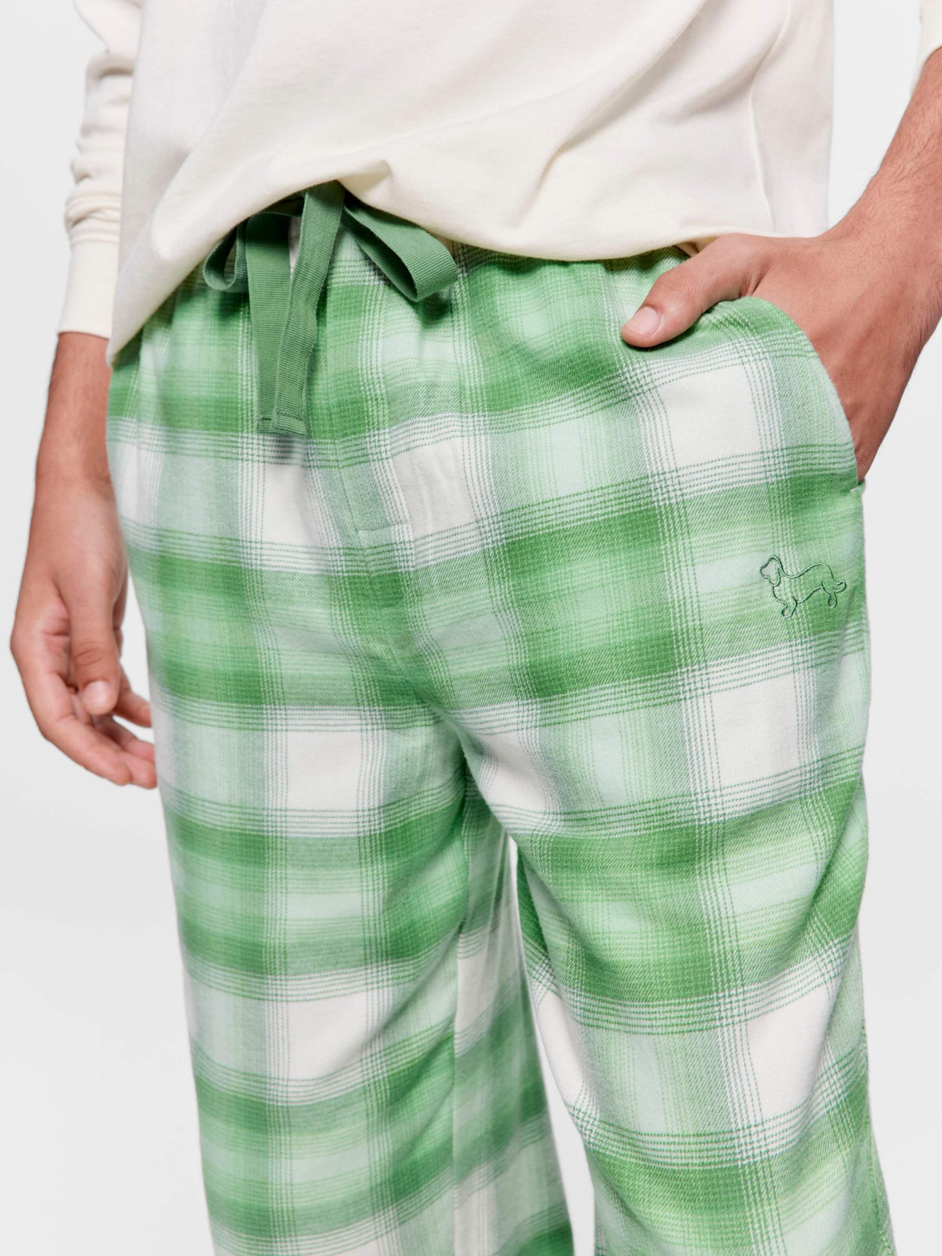 Green Check Flannelette Classic Pj Pant green