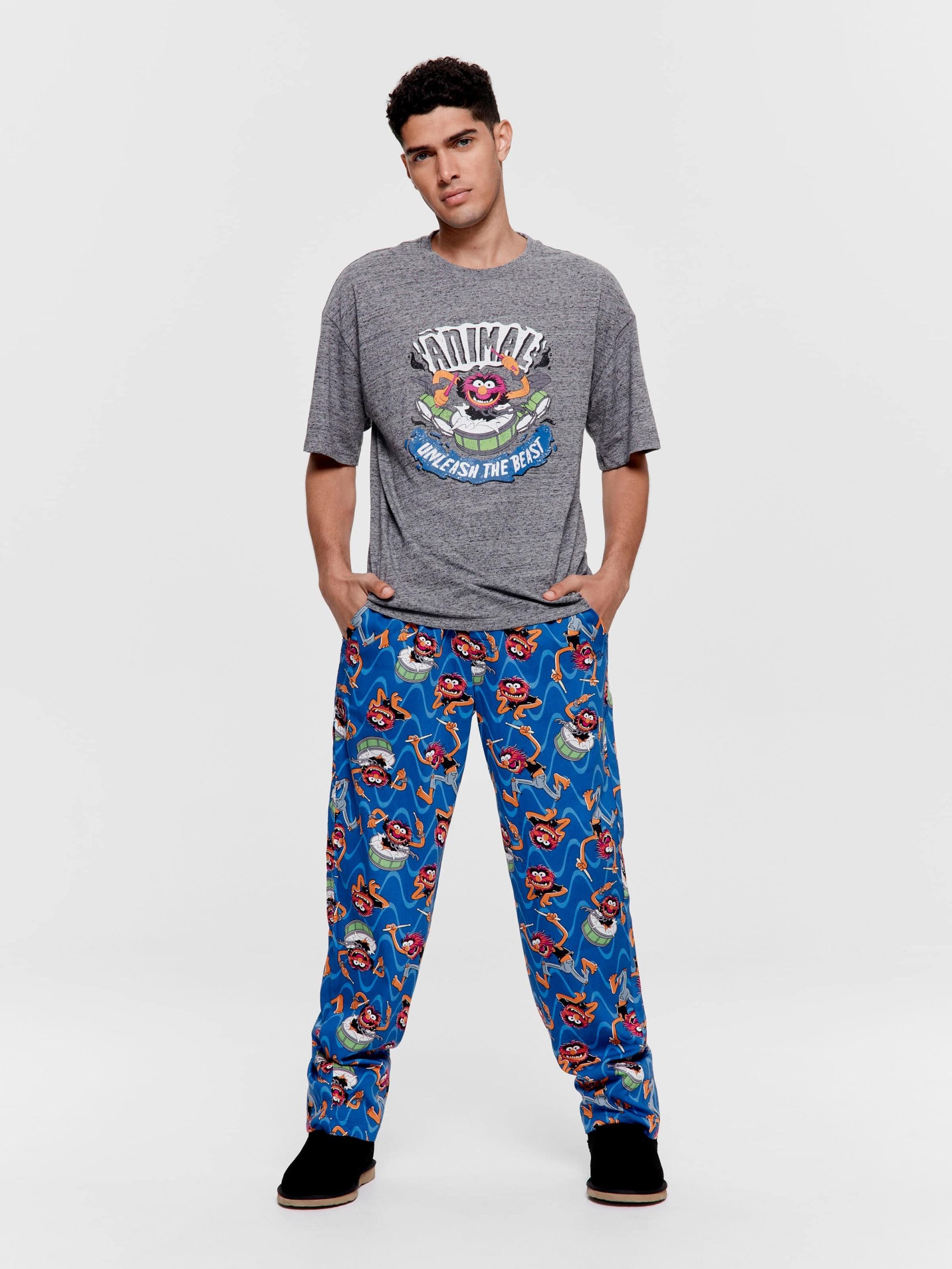 The Muppets Animal Unleash The Beast Tee charcoal