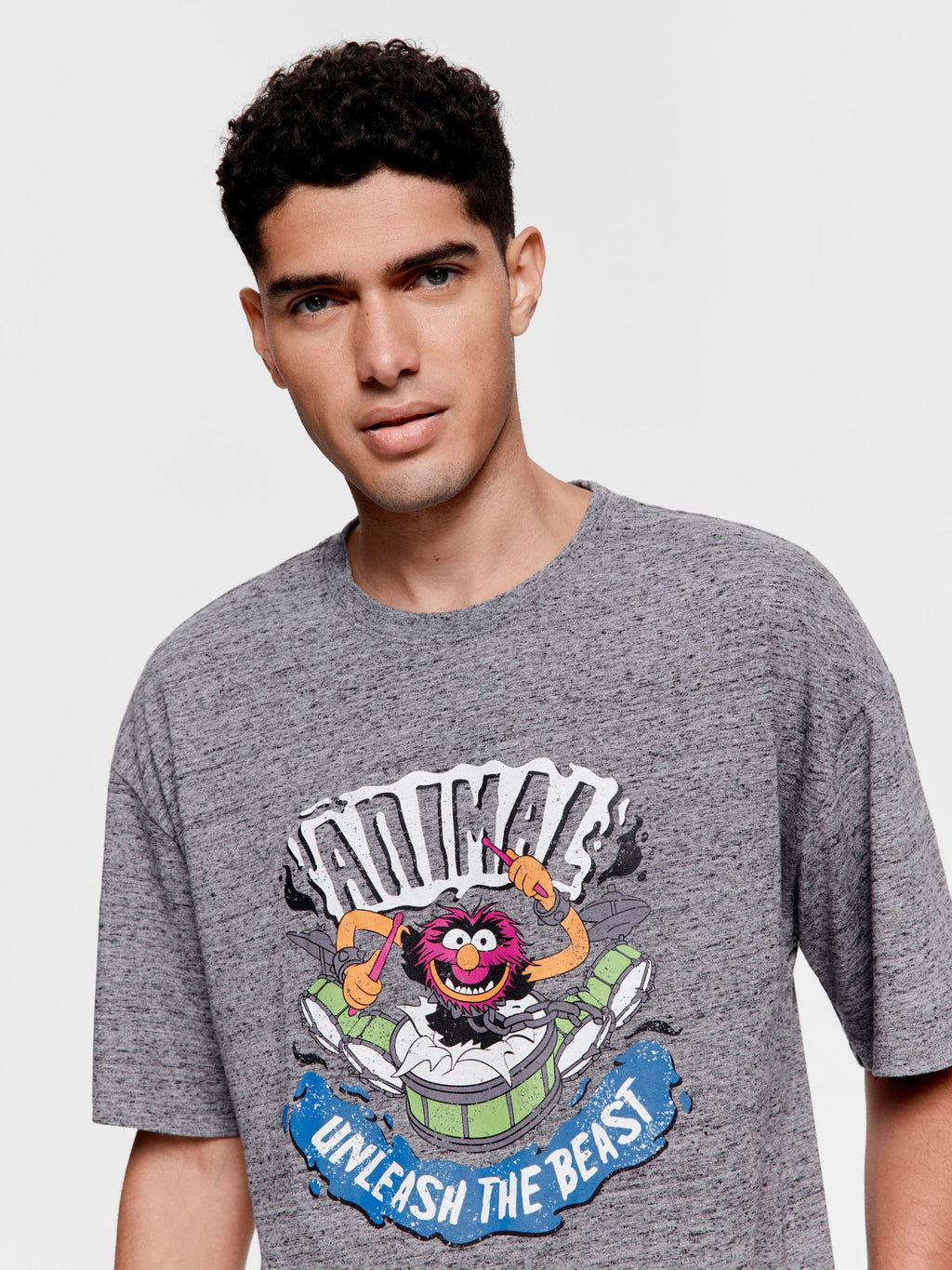 The Muppets Animal Unleash The Beast Tee charcoal