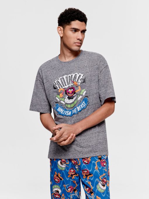The Muppets Animal Unleash The Beast Tee charcoal