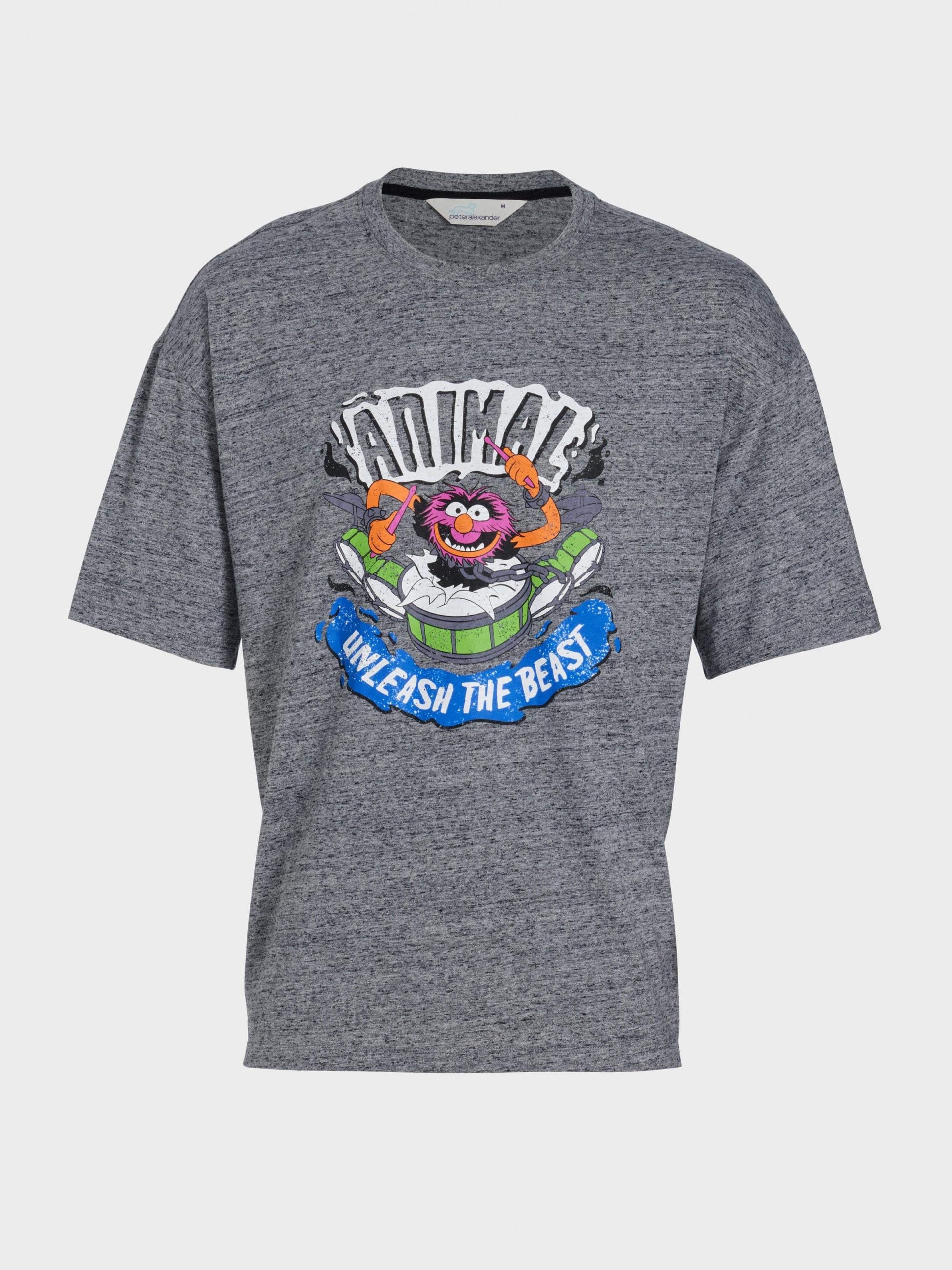 The Muppets Animal Unleash The Beast Tee charcoal
