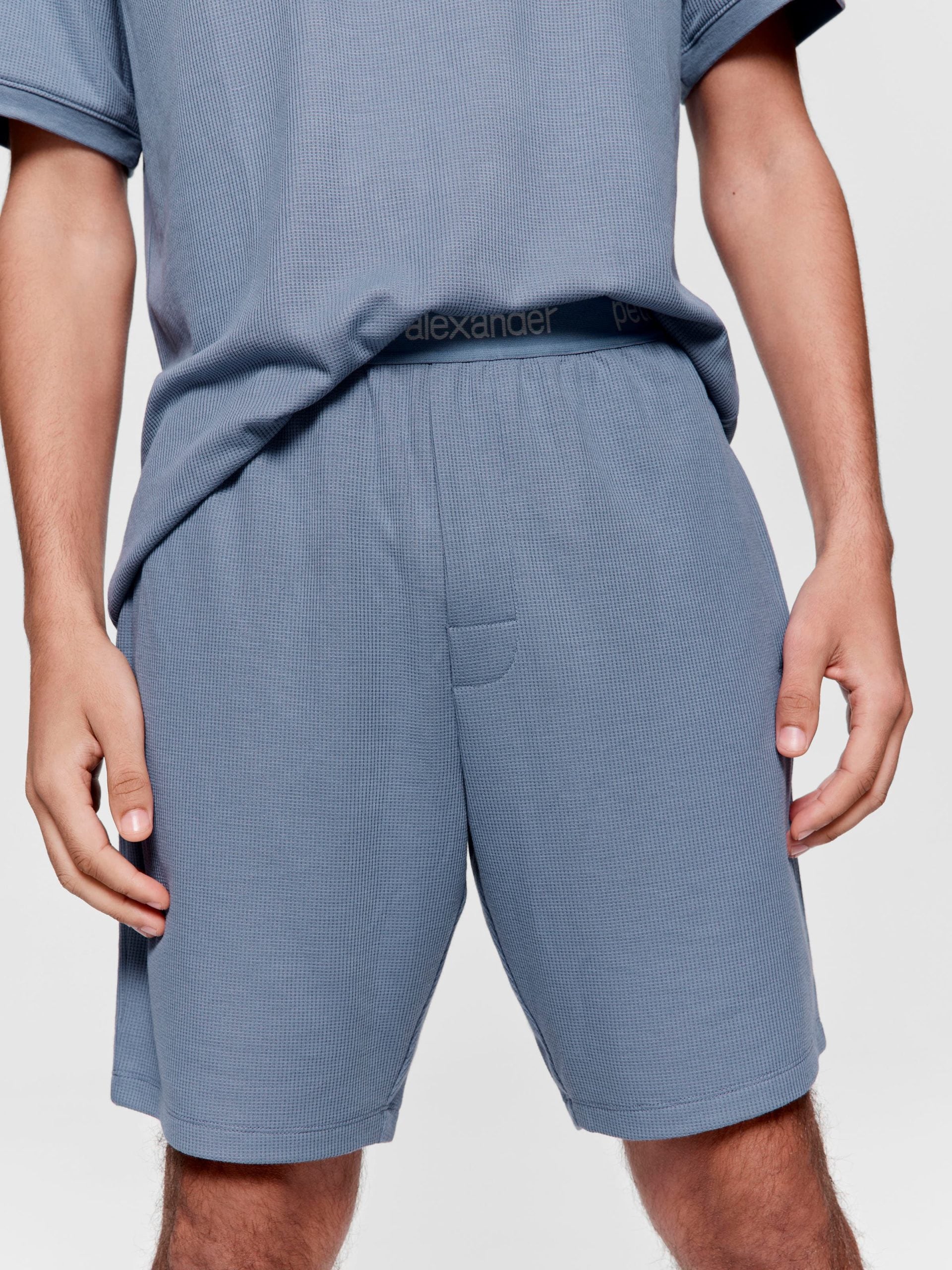 P.A Jacquard Mid Short blue