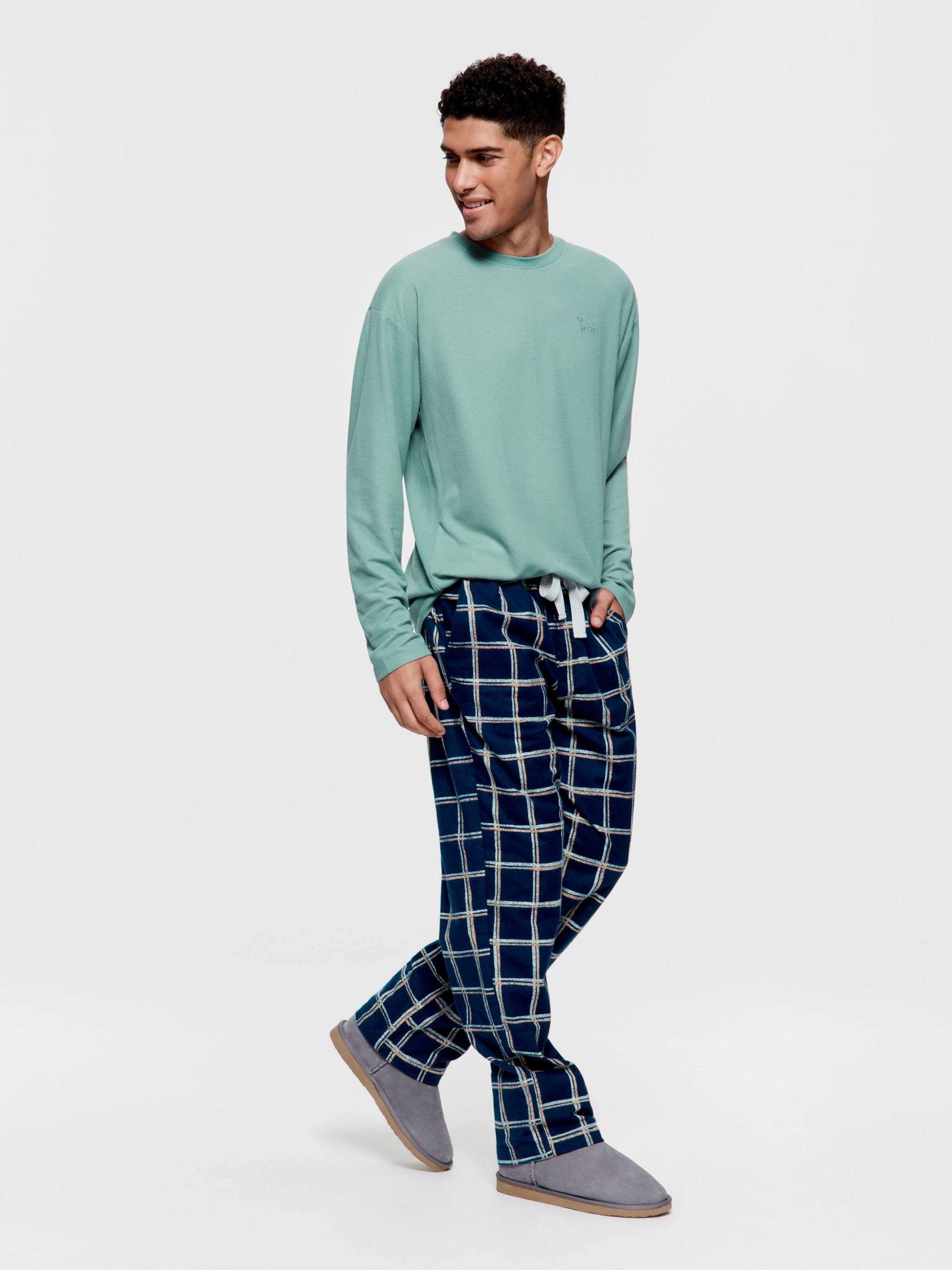 Windowpane Flannelette Classic Pj Pant multi