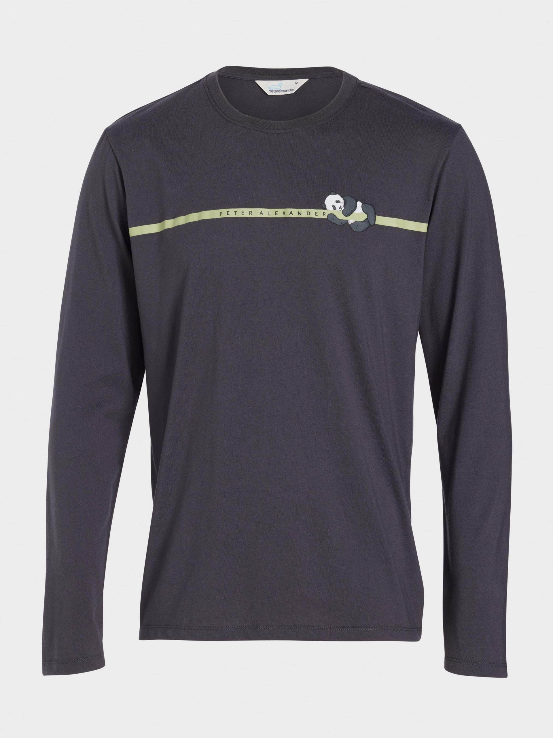 Sleepy Panda Long Sleeve Top charcoal