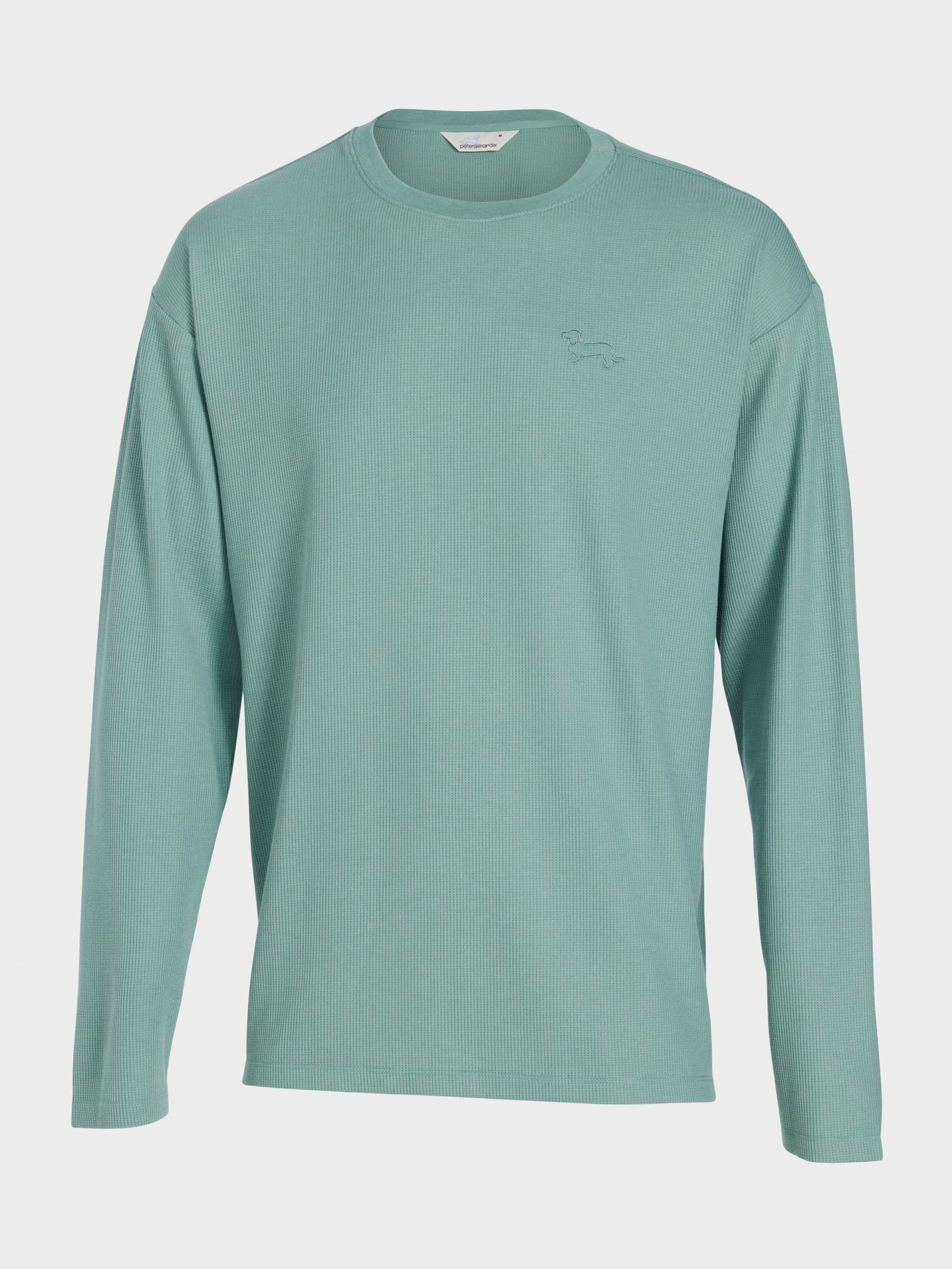 Sage Waffle Long Sleeve Top sage
