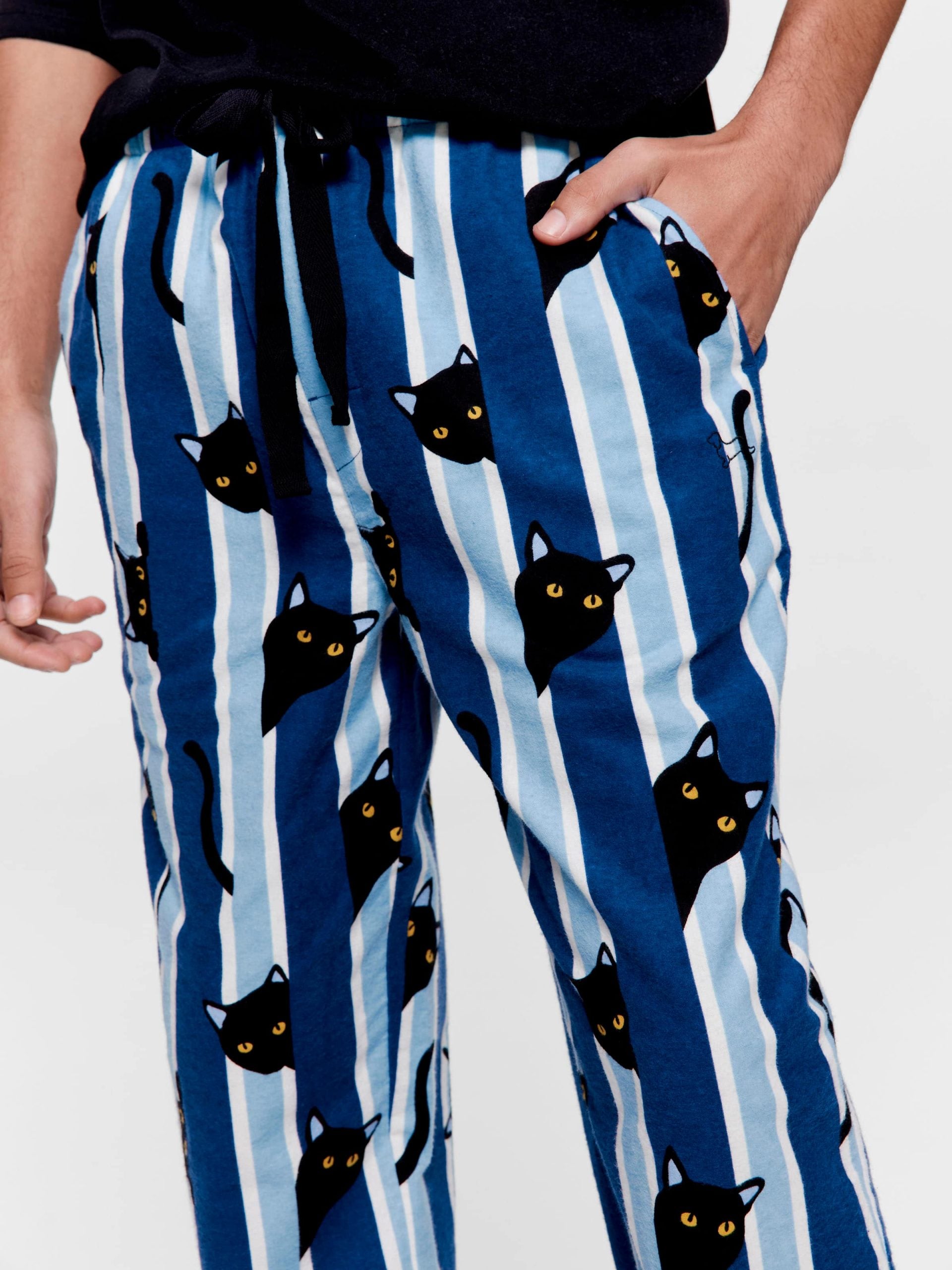 Sneaky Cat Classic Flannelette Pj Pant multi