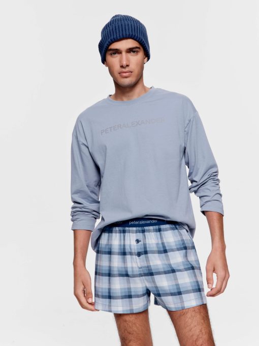 Mini Check Boxer Short blue