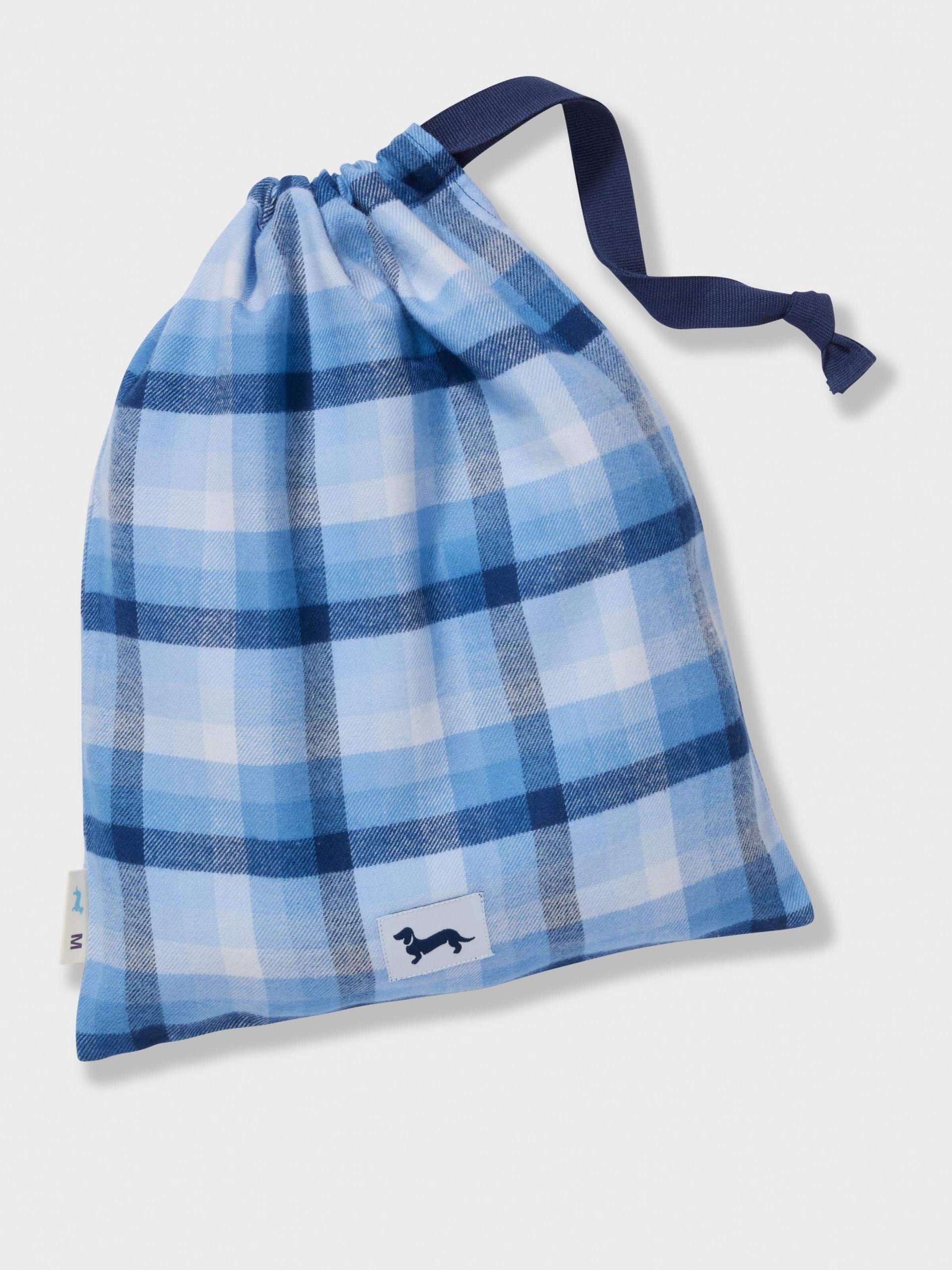 Mini Check Long Sleeve Pj Set blue