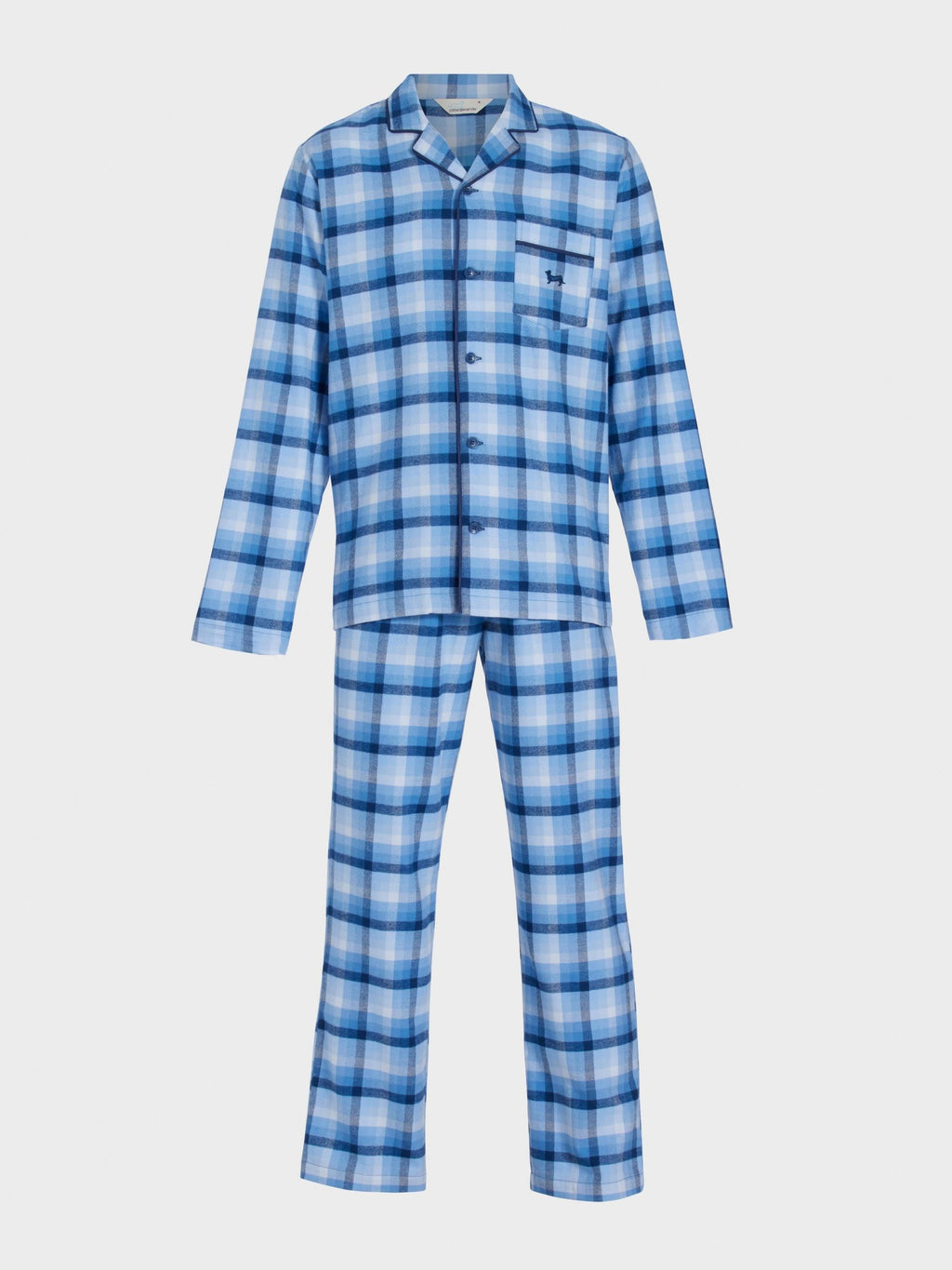 Mini Check Long Sleeve Pj Set blue