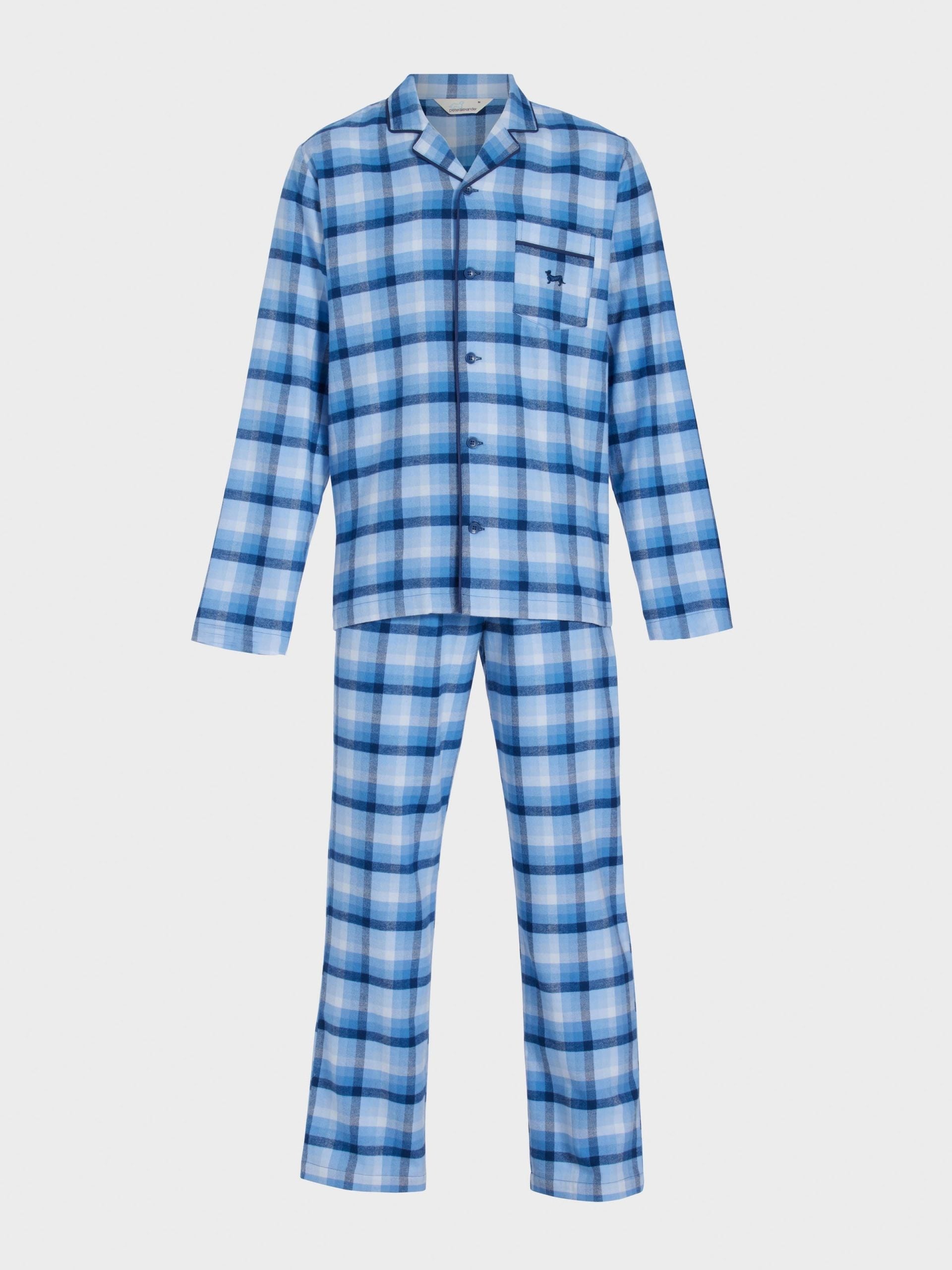 Mini Check Long Sleeve Pj Set blue