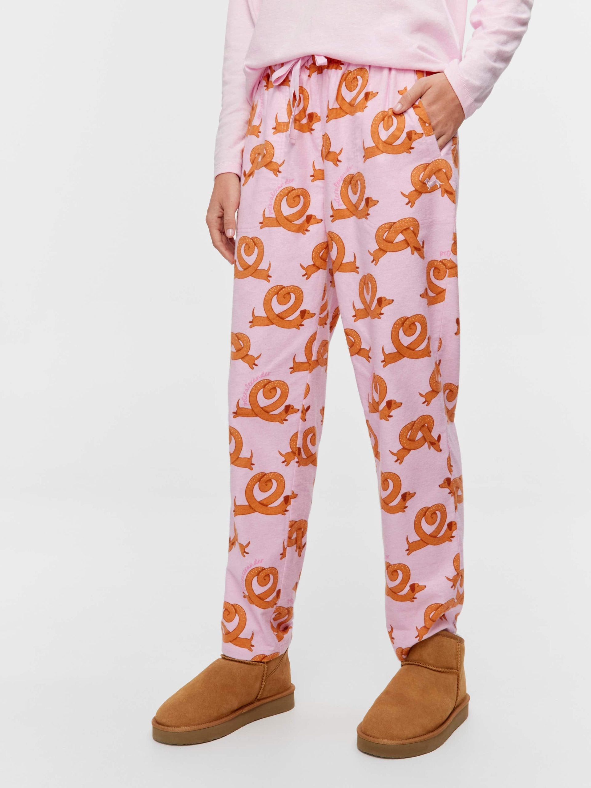 Pretzel Roll Up Flannelette Pj Pant multi