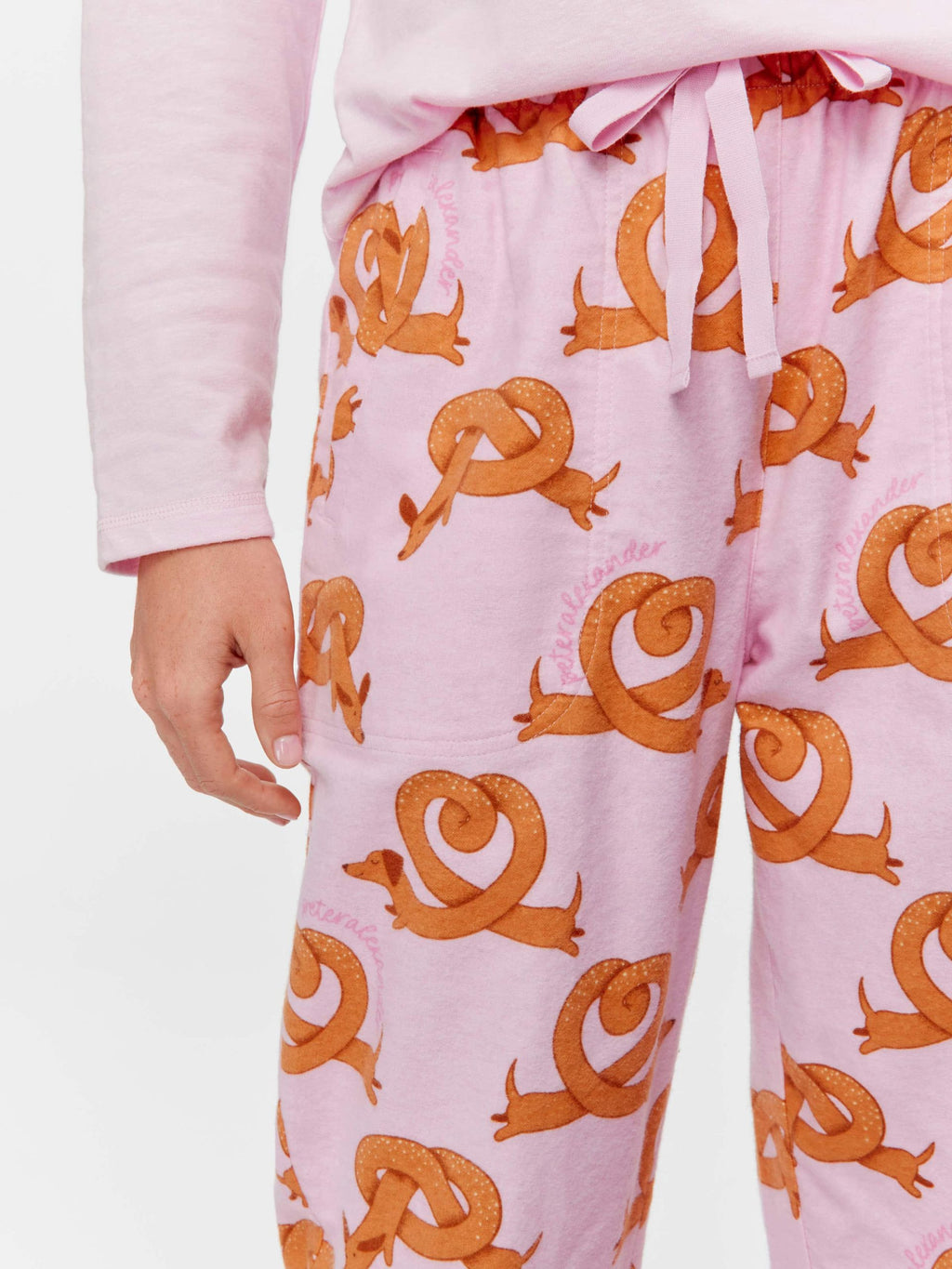 Pretzel Roll Up Flannelette Pj Pant multi