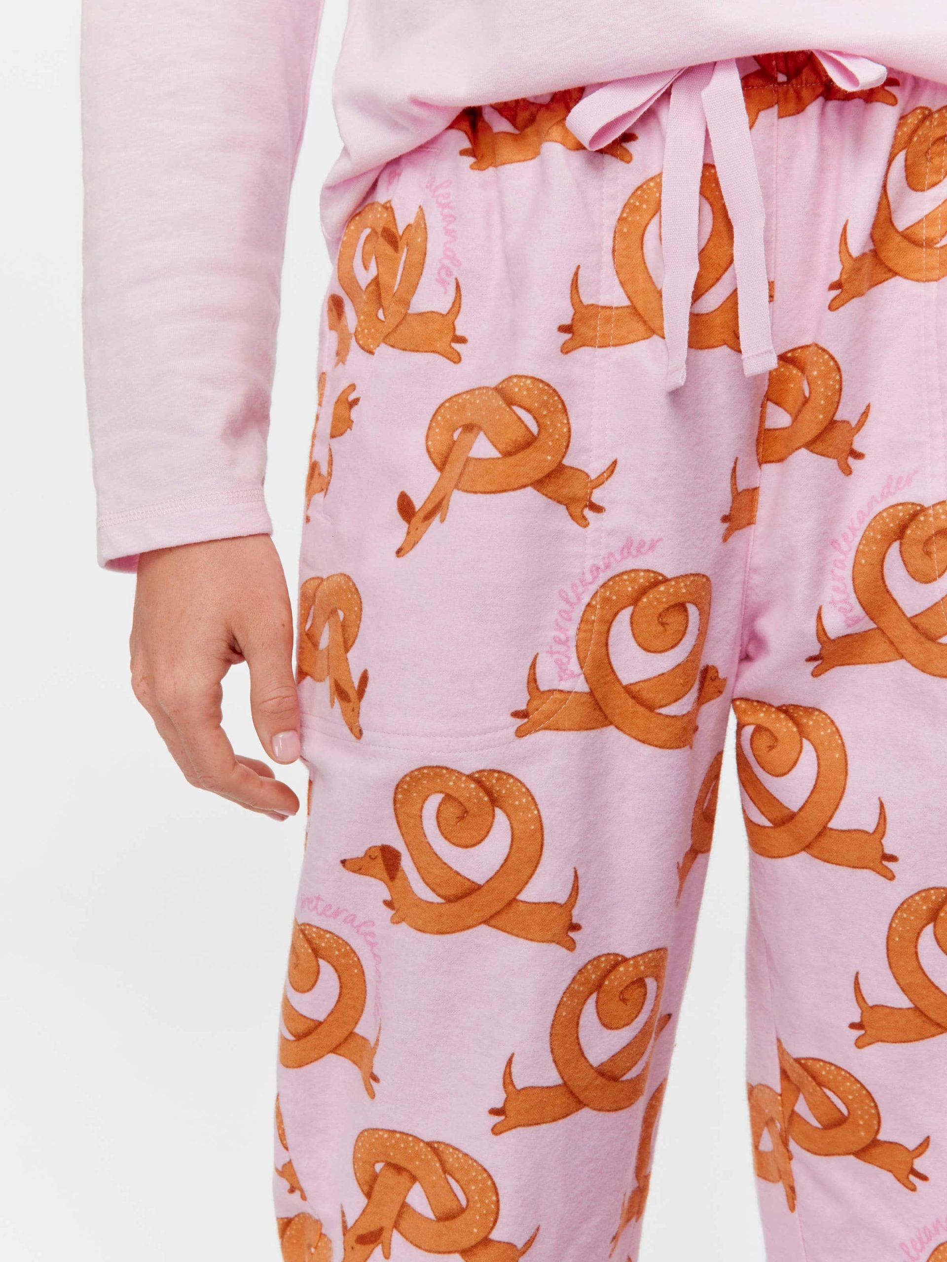 Pretzel Roll Up Flannelette Pj Pant multi