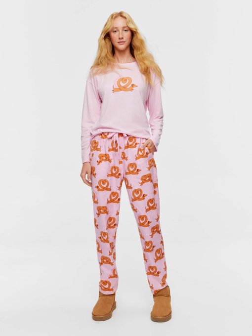 Pretzel Roll Up Flannelette Pj Pant multi