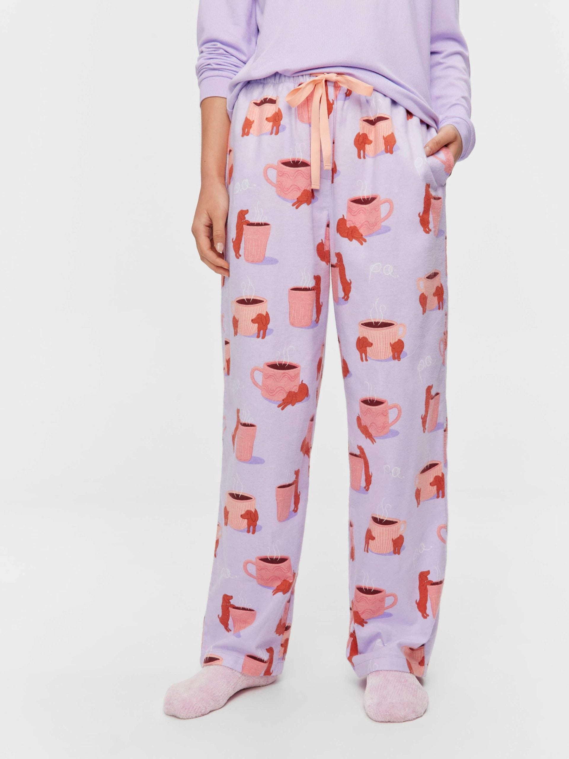 Daxie Loves Coffee Flannelette Classic Pj Pant Multi