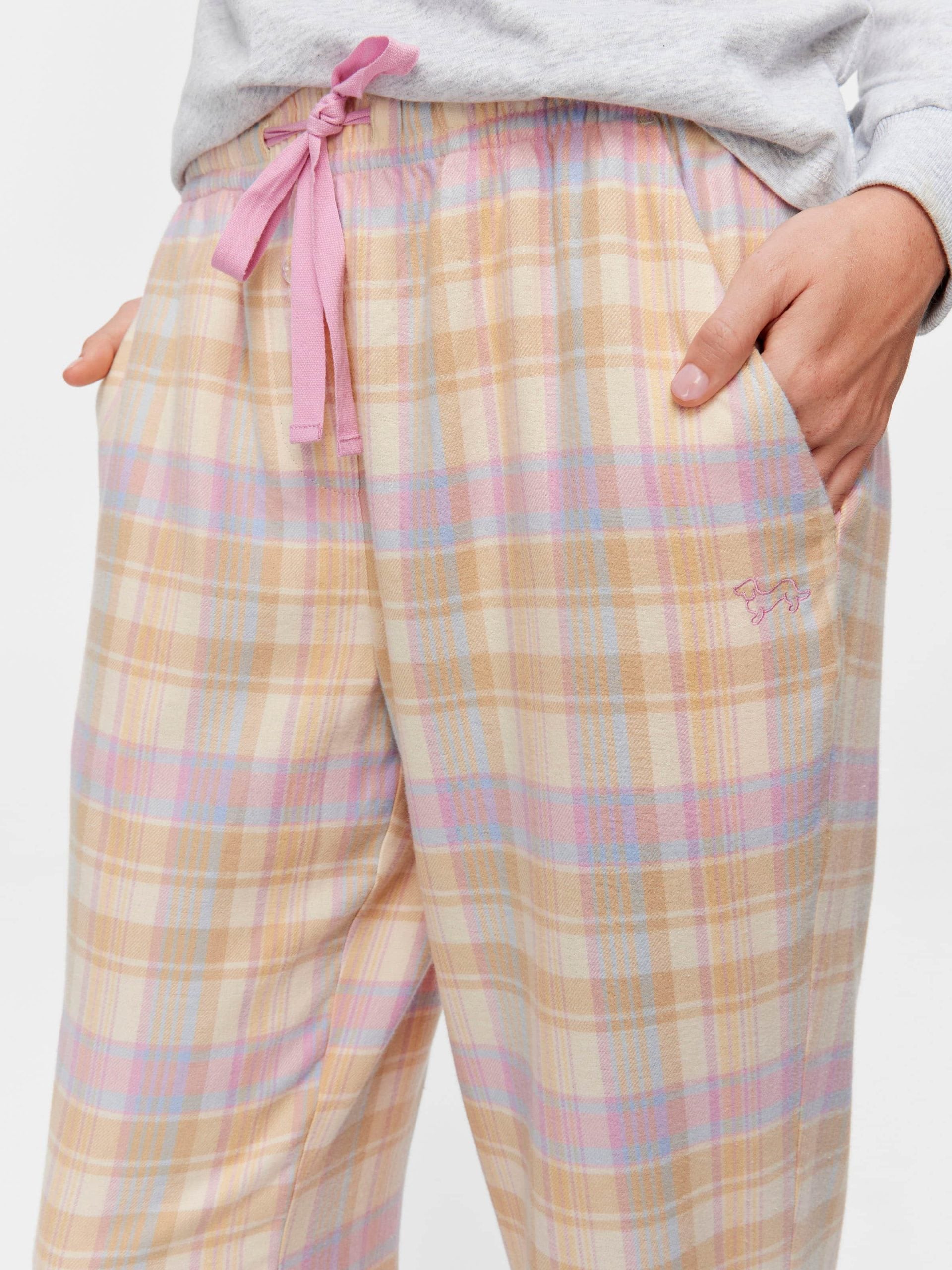 Toffee Check Flannelette Tapered Pj Pant multi