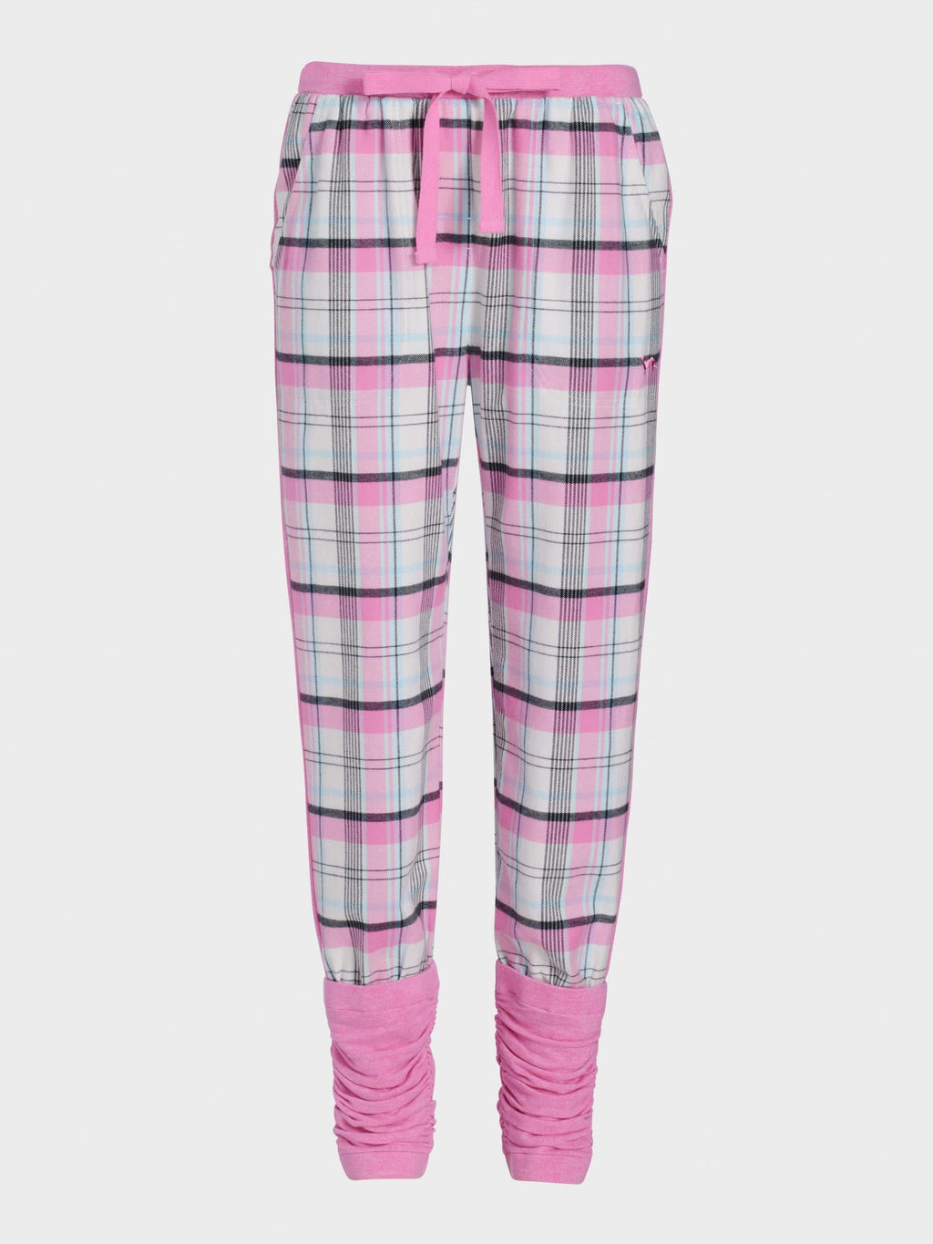 Pink Check Flannelette Legwarmer Pj Pant multi