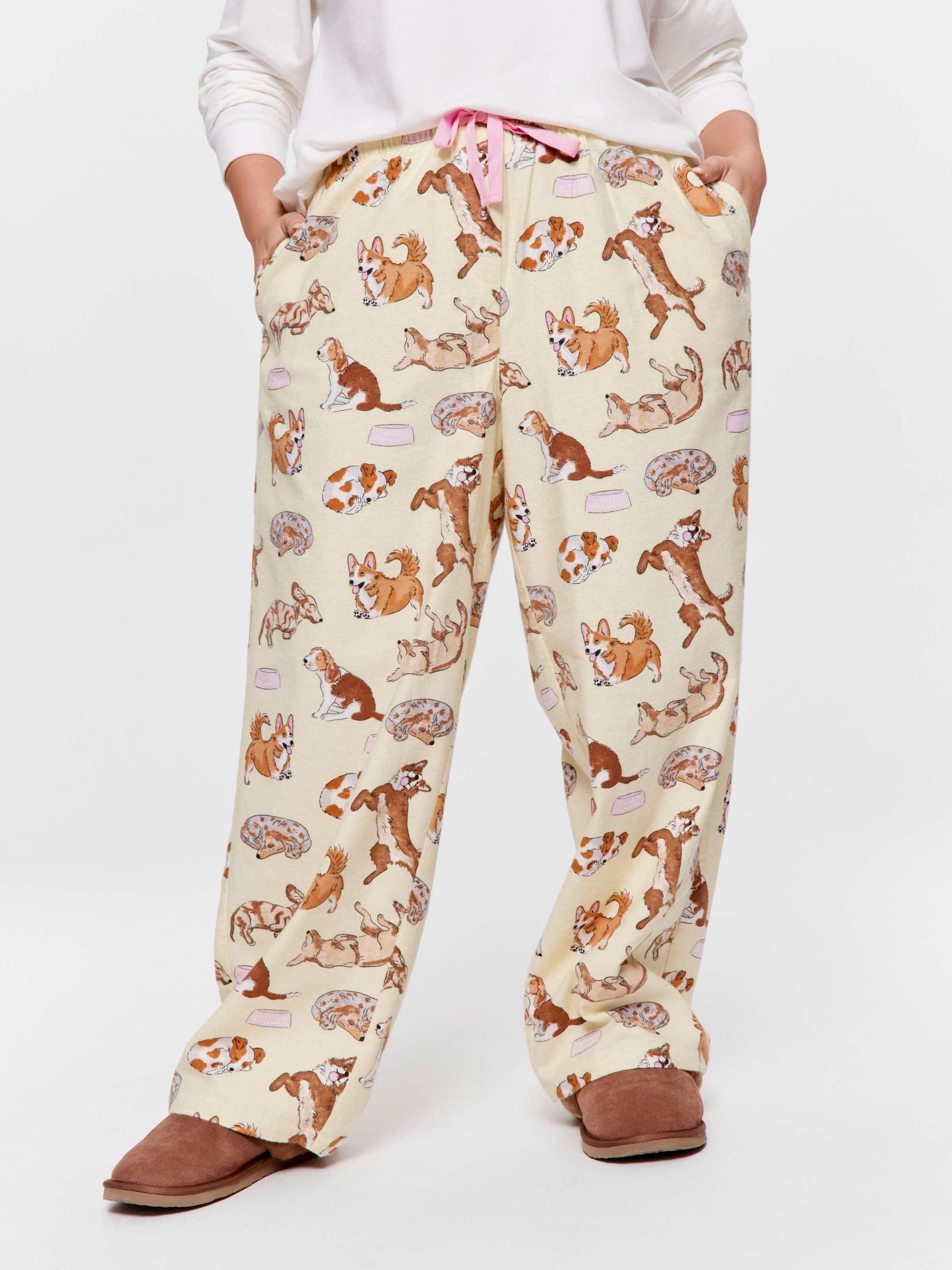 P.A. Plus Happy Dogs Flannelette Classic Pj Pant Multi