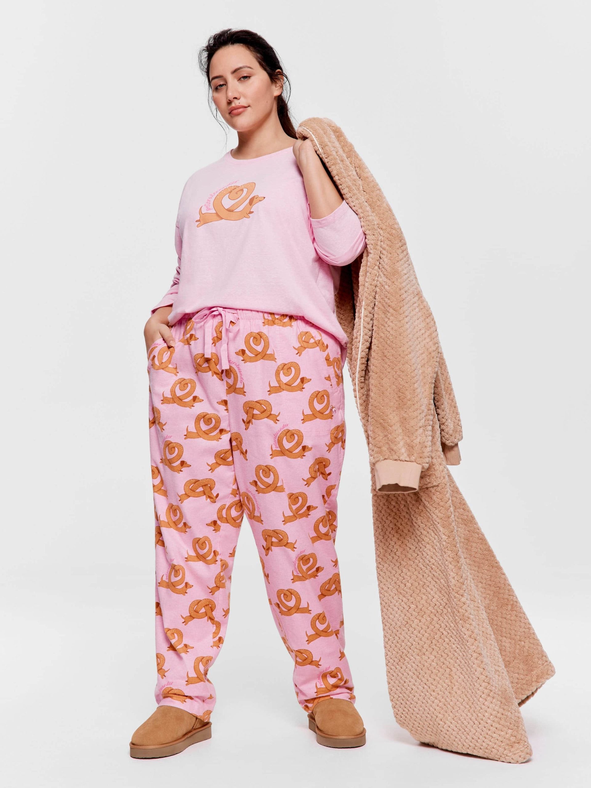 P.A. Plus Pretzel Roll Up Flannelette Pj Pant Multi