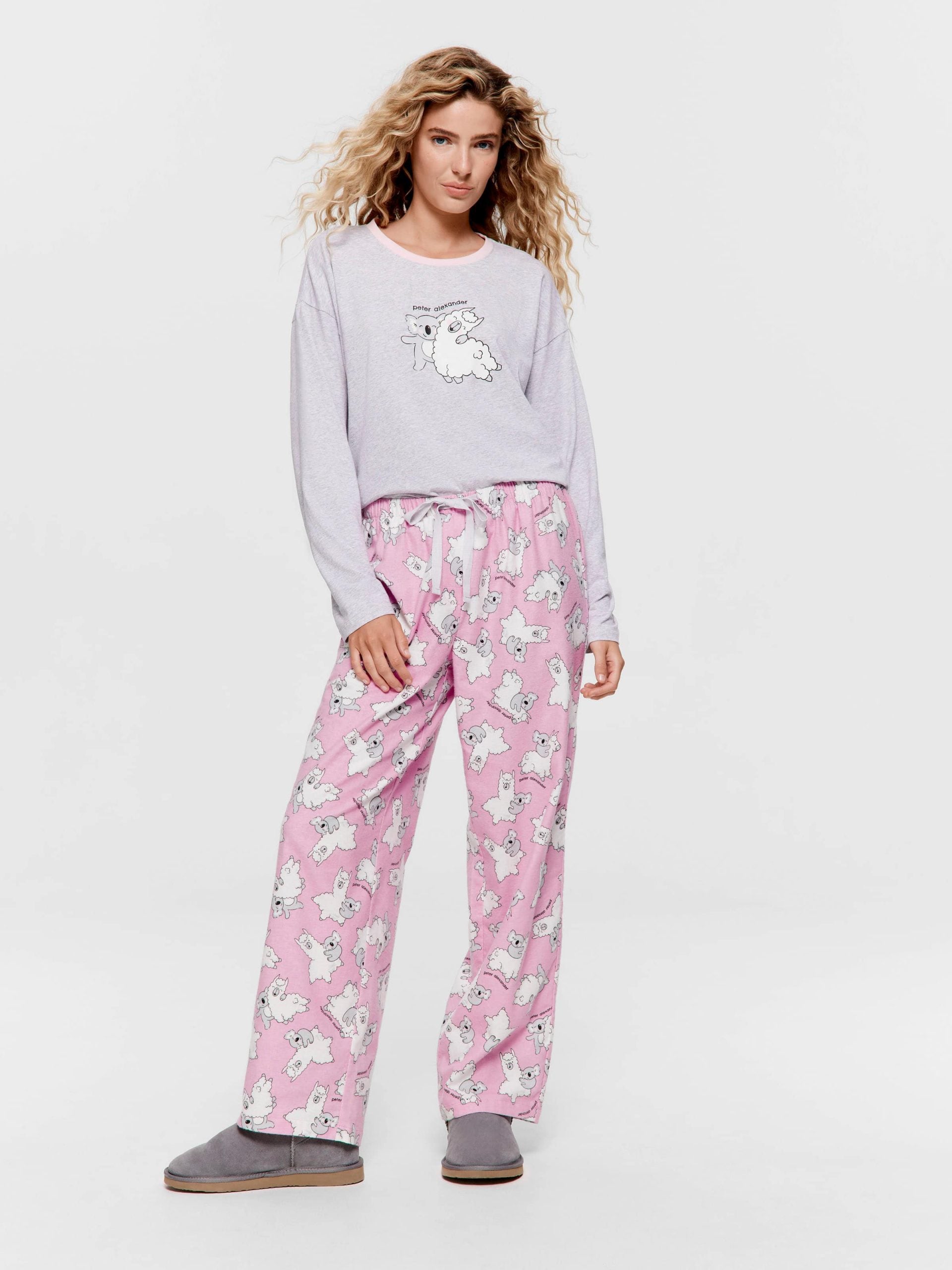 Koala & Llama Classic Flannelette Pj Pant multi