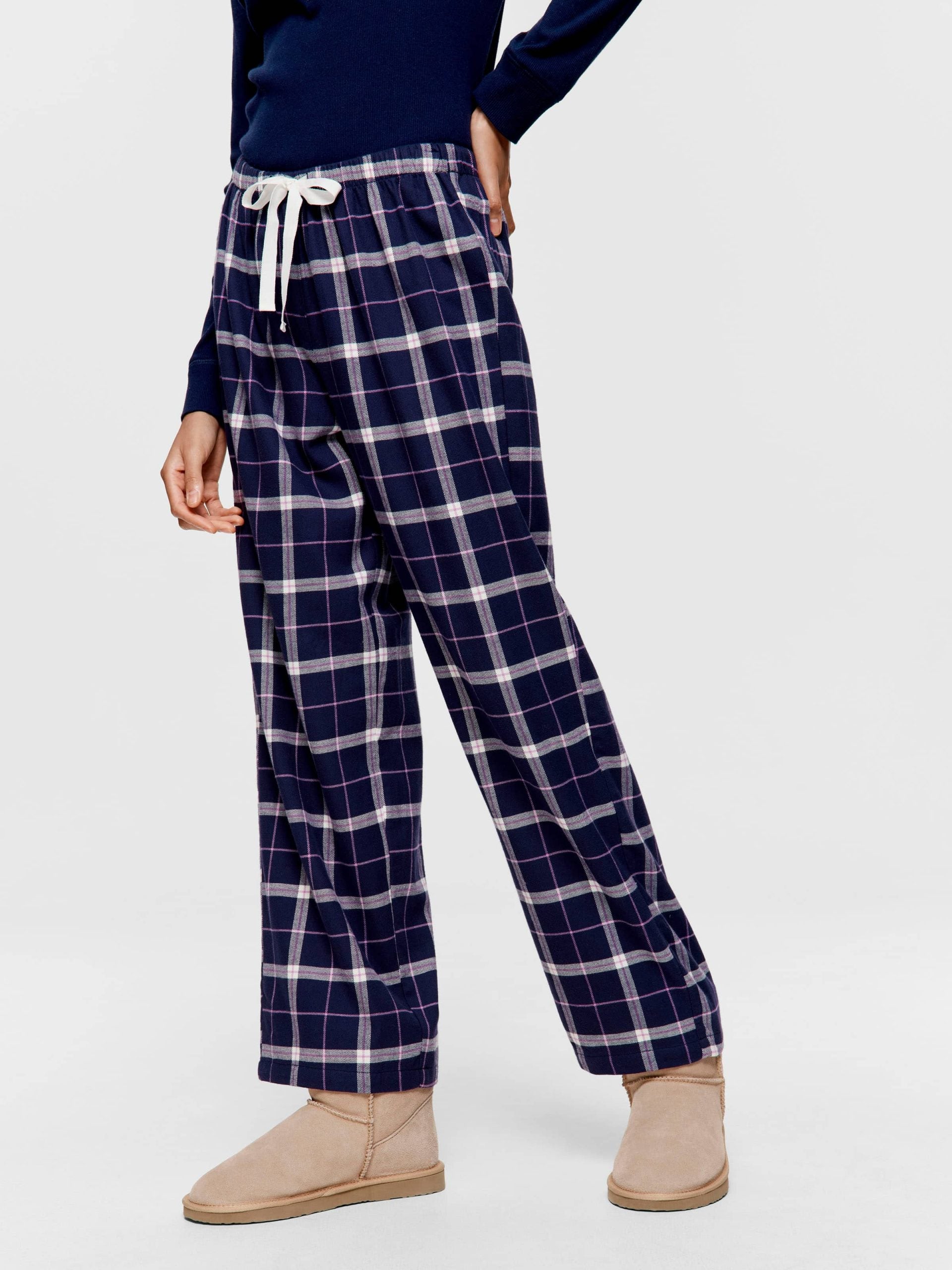 Navy Check Classic Flannelette Pj Pant multi