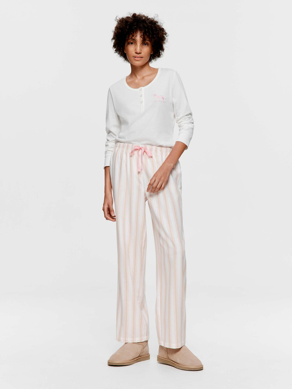 Caramel Stripe Classic Flannelette Pj Pant multi