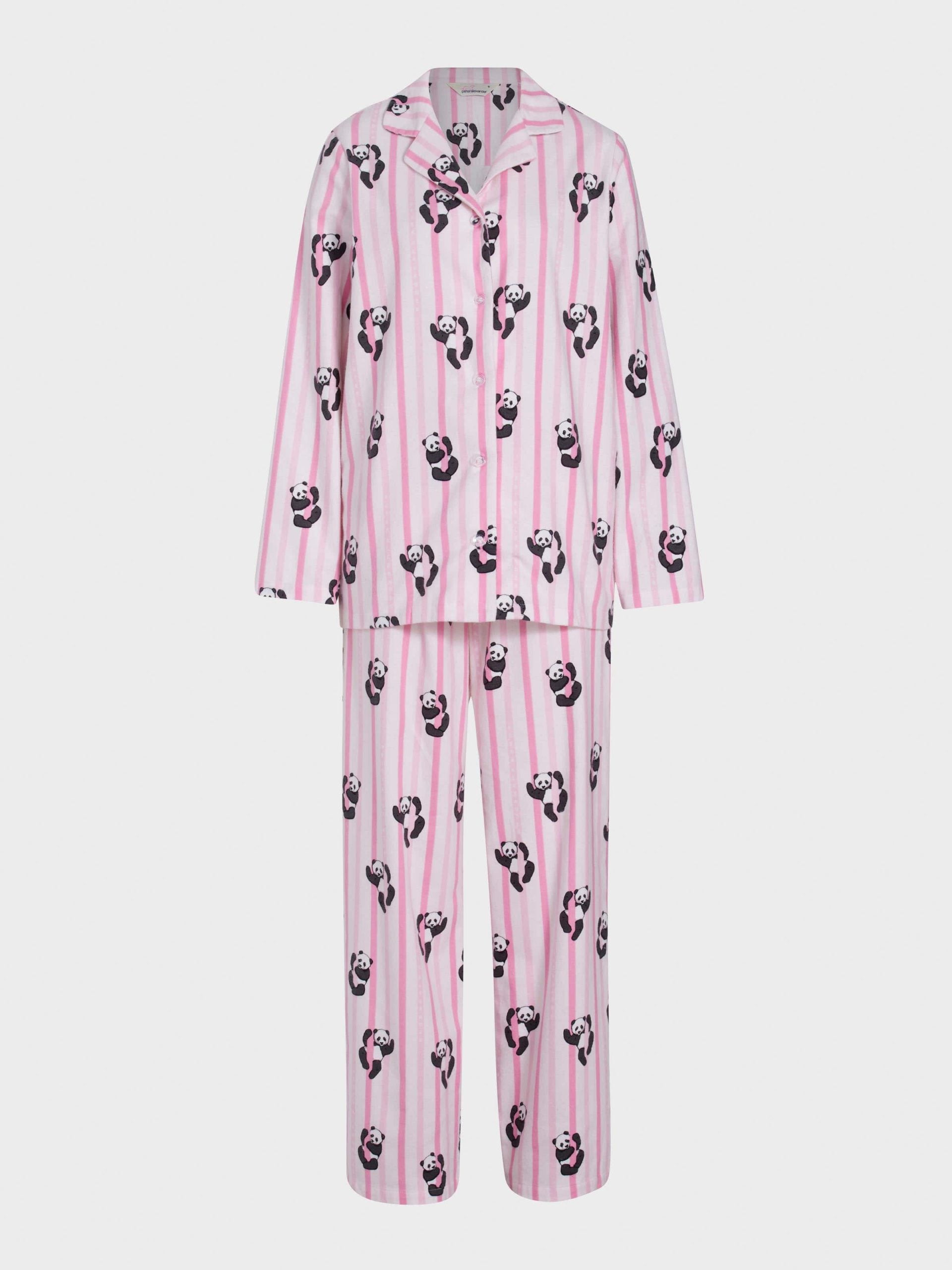 Panda Stripe Classic Flannelette Pj Set multi