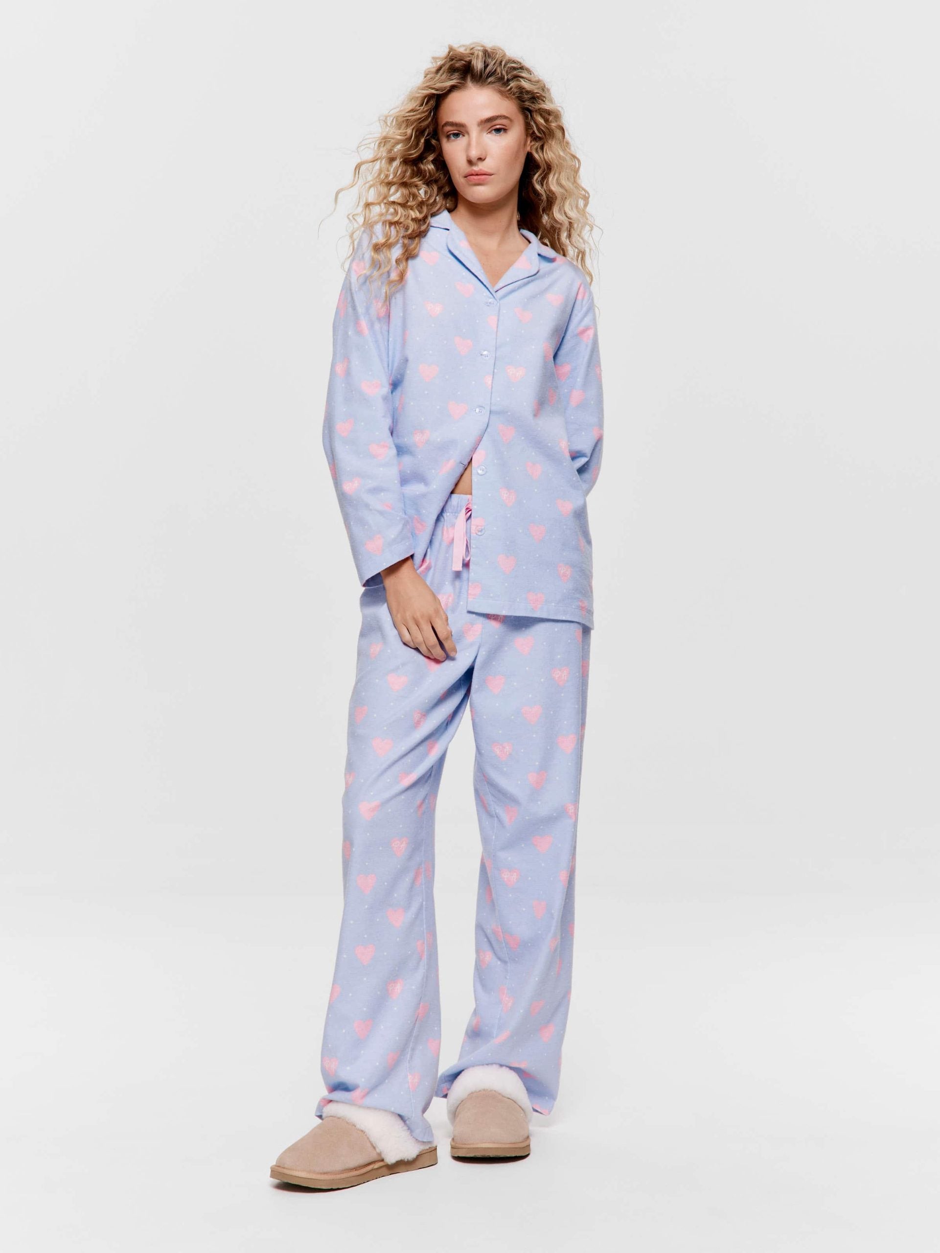 Heart Classic Flannelette Pj Set multi