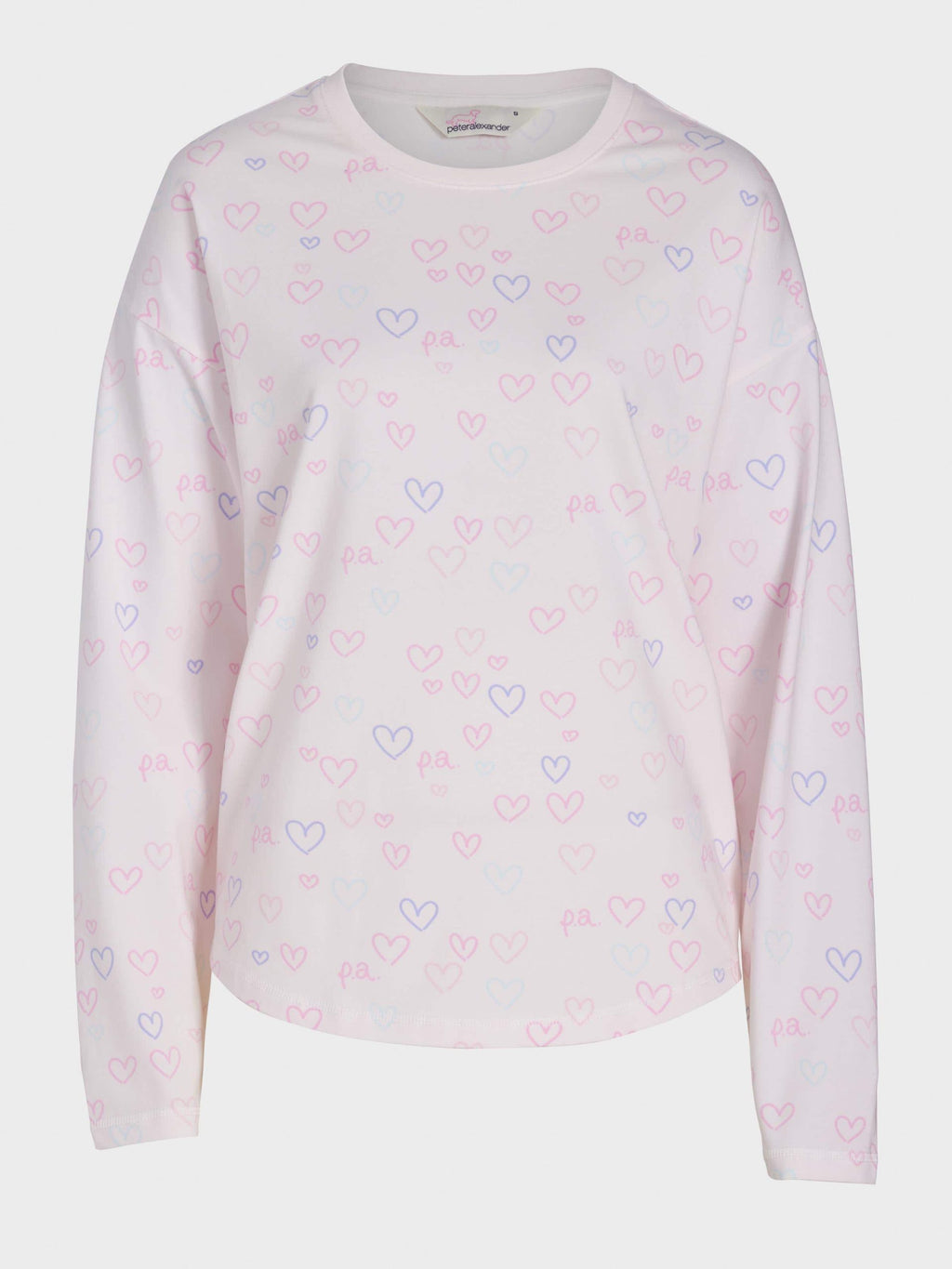 Pastel Hearts Long Sleeve Top multi