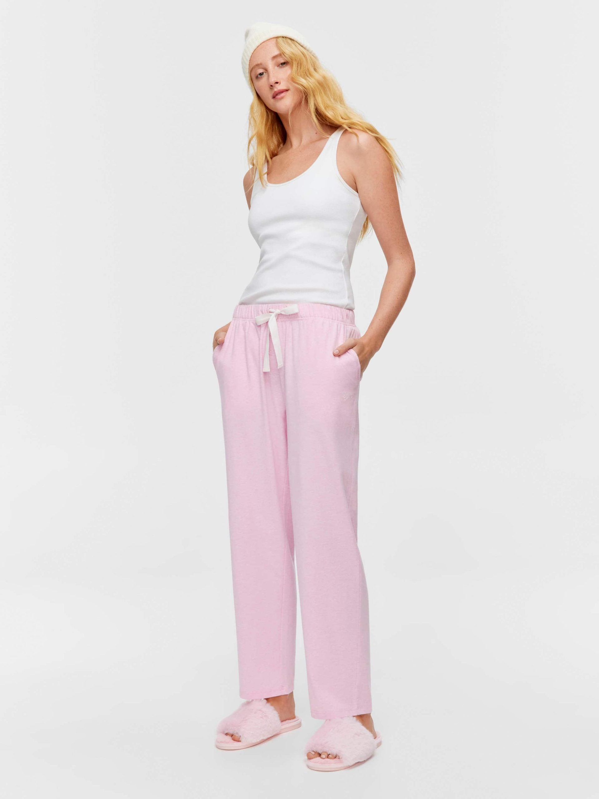 Pink Marle Straight Leg Pj Pant pink
