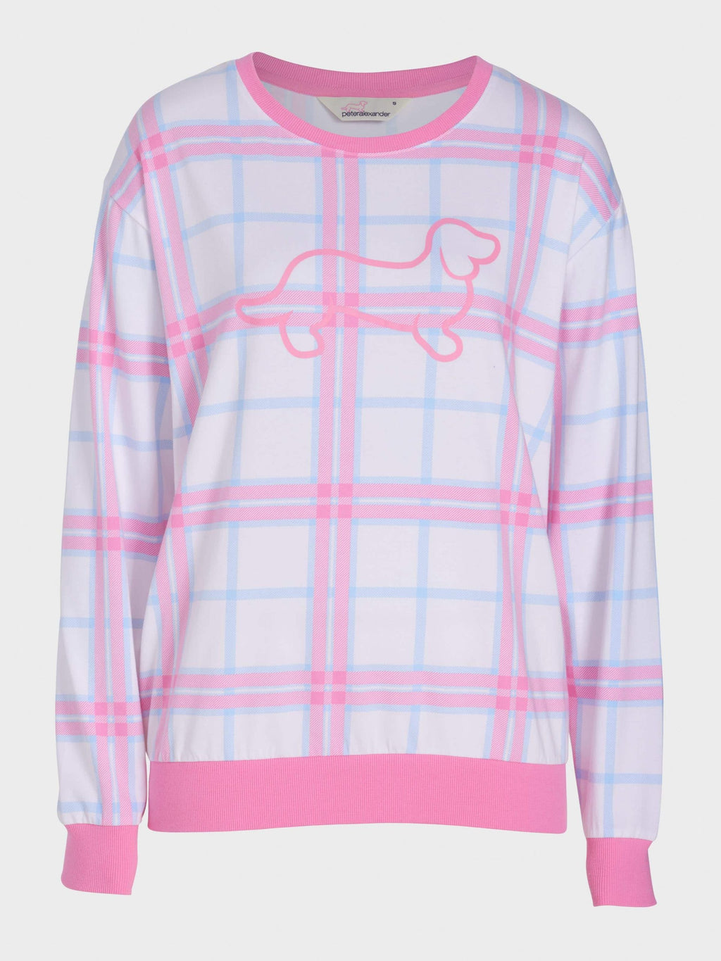 Cream & Pink Penny Check Sweater multi